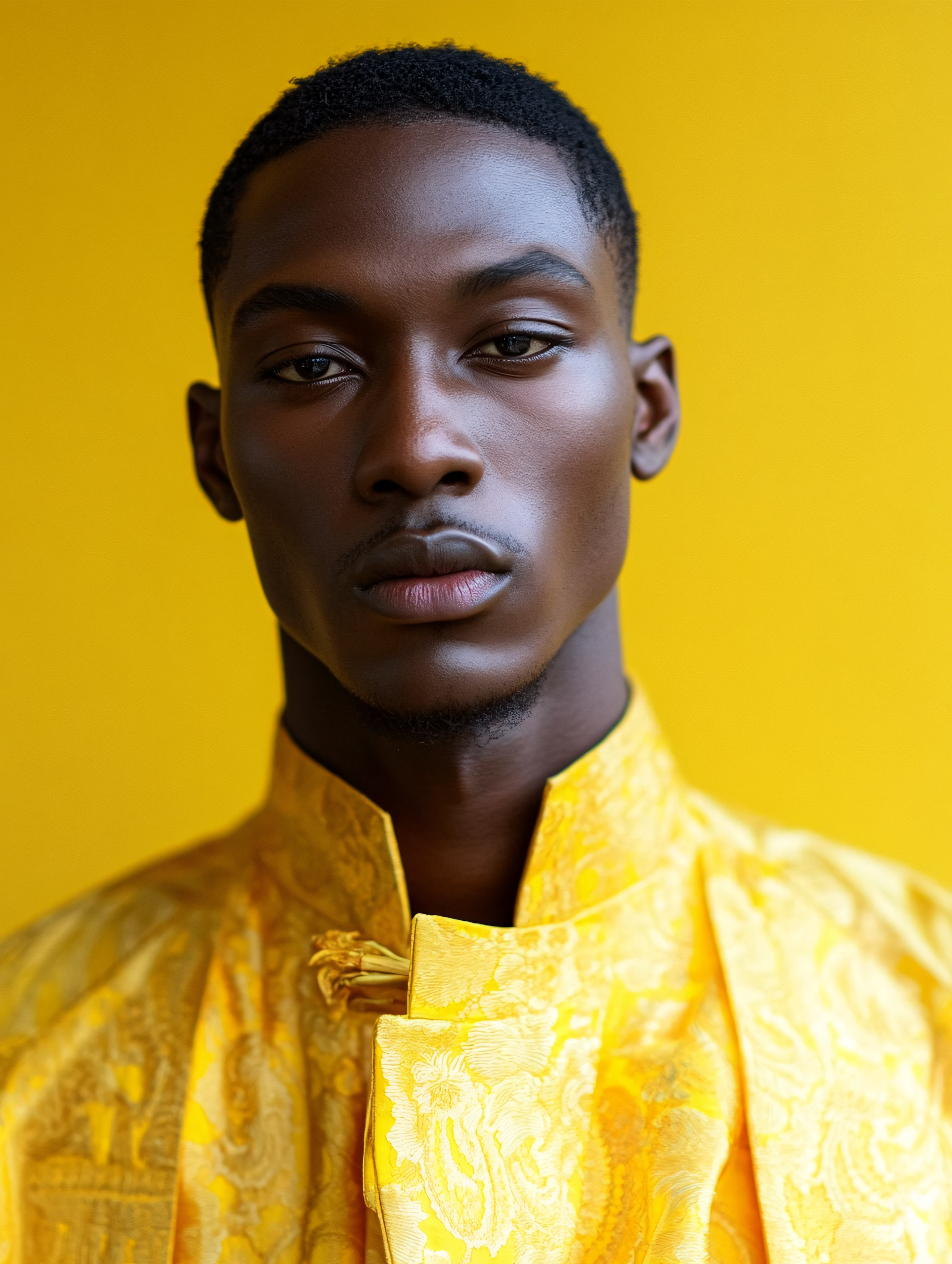 Serene Portrait of a Man in Yellow Robe