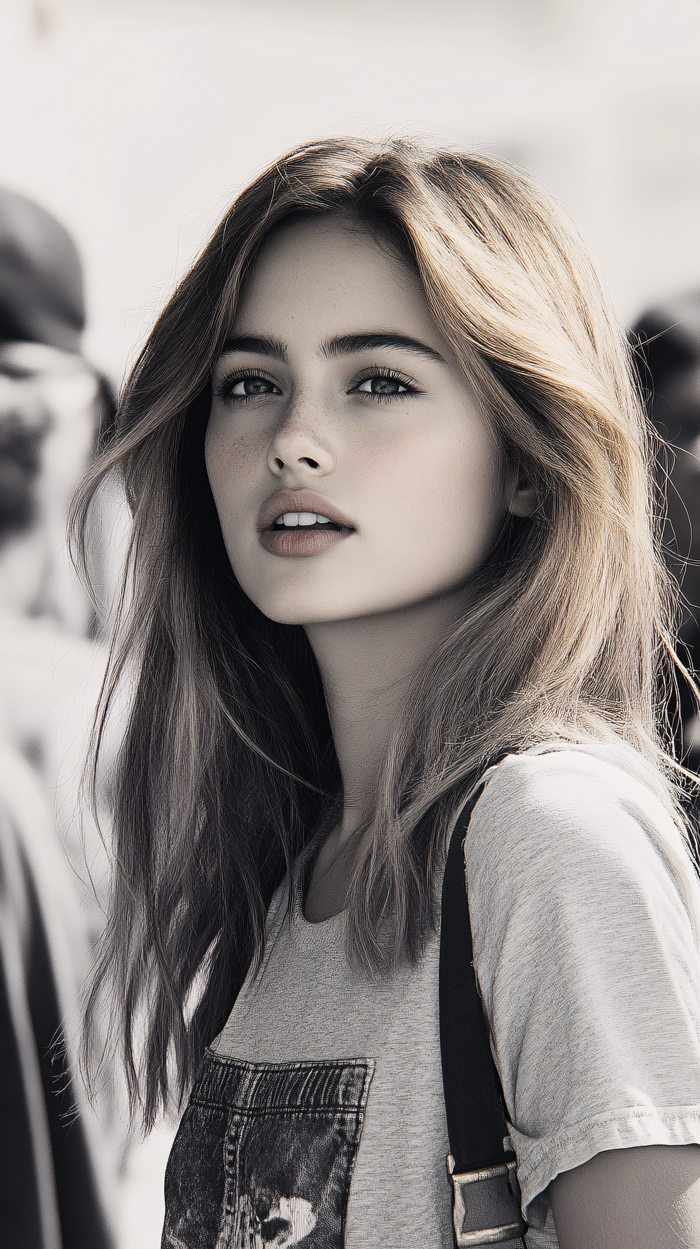 Serene Portrait Of A Young Woman With Freckles