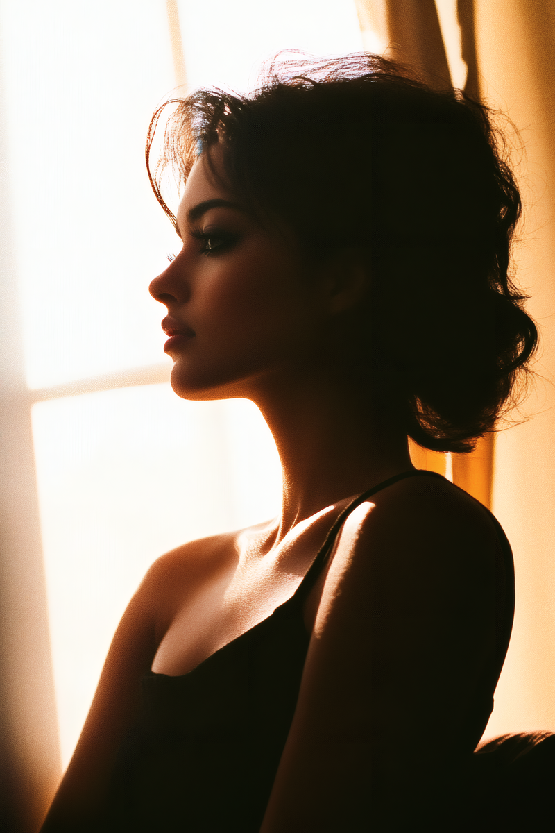 Serene Profile in Silhouette