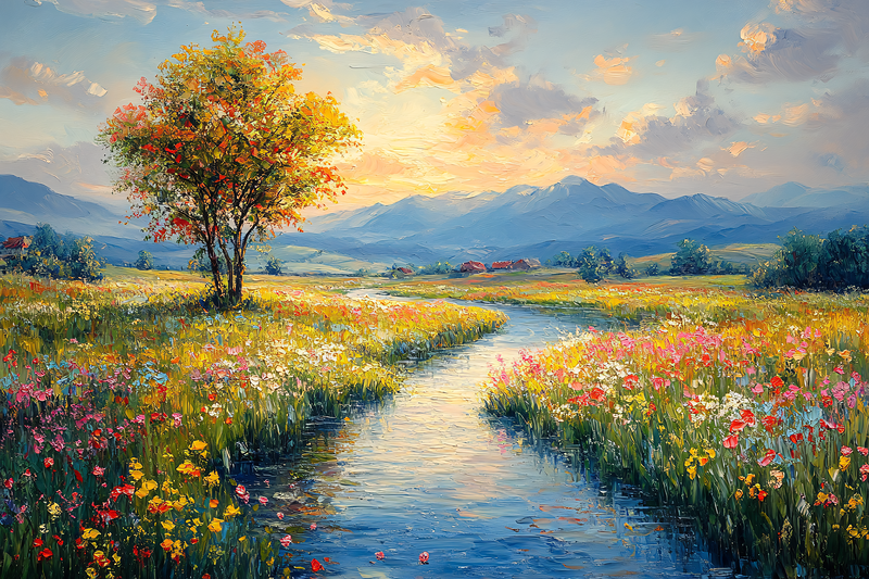 Serene Riverside Meadow