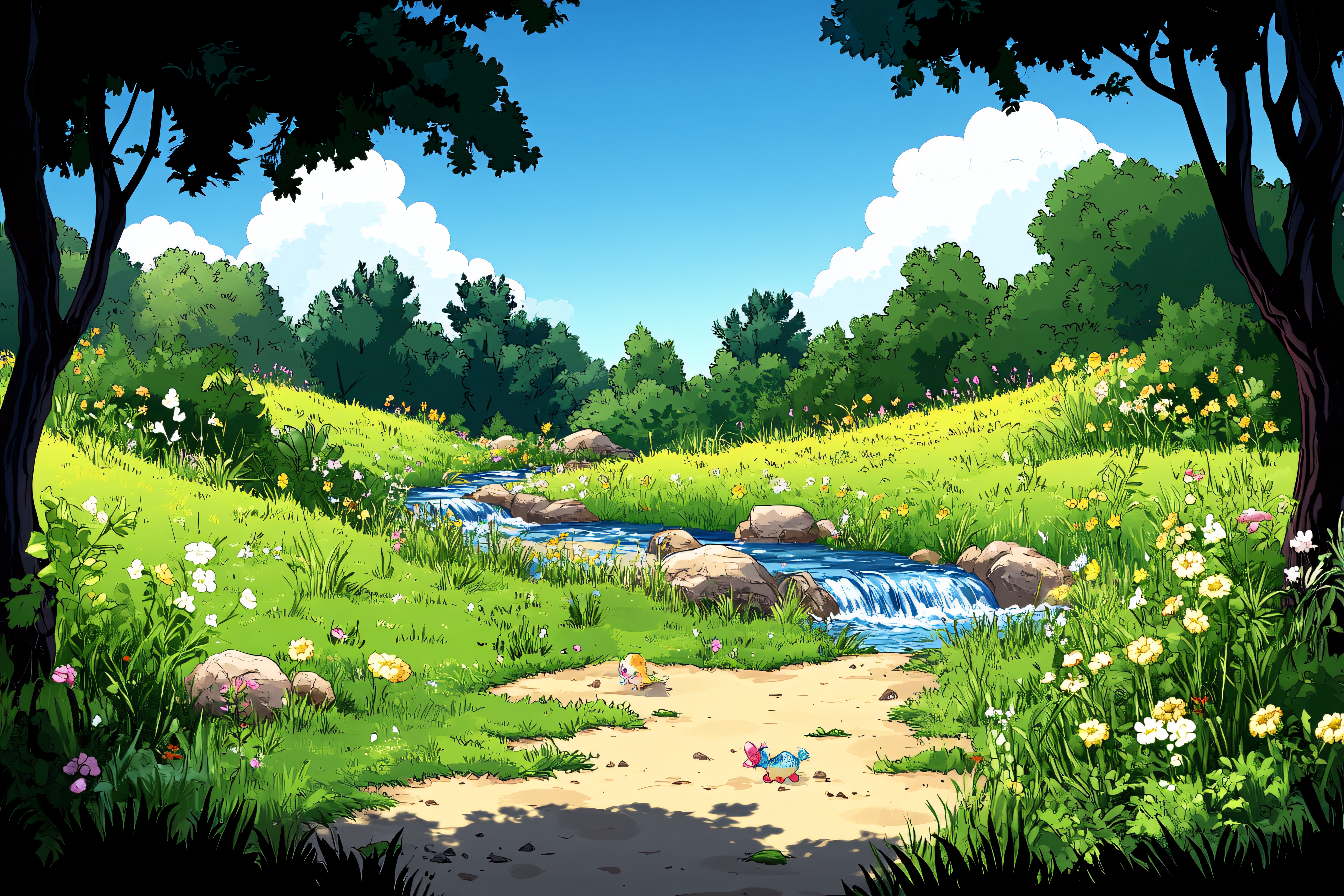 Serene Stream Scene