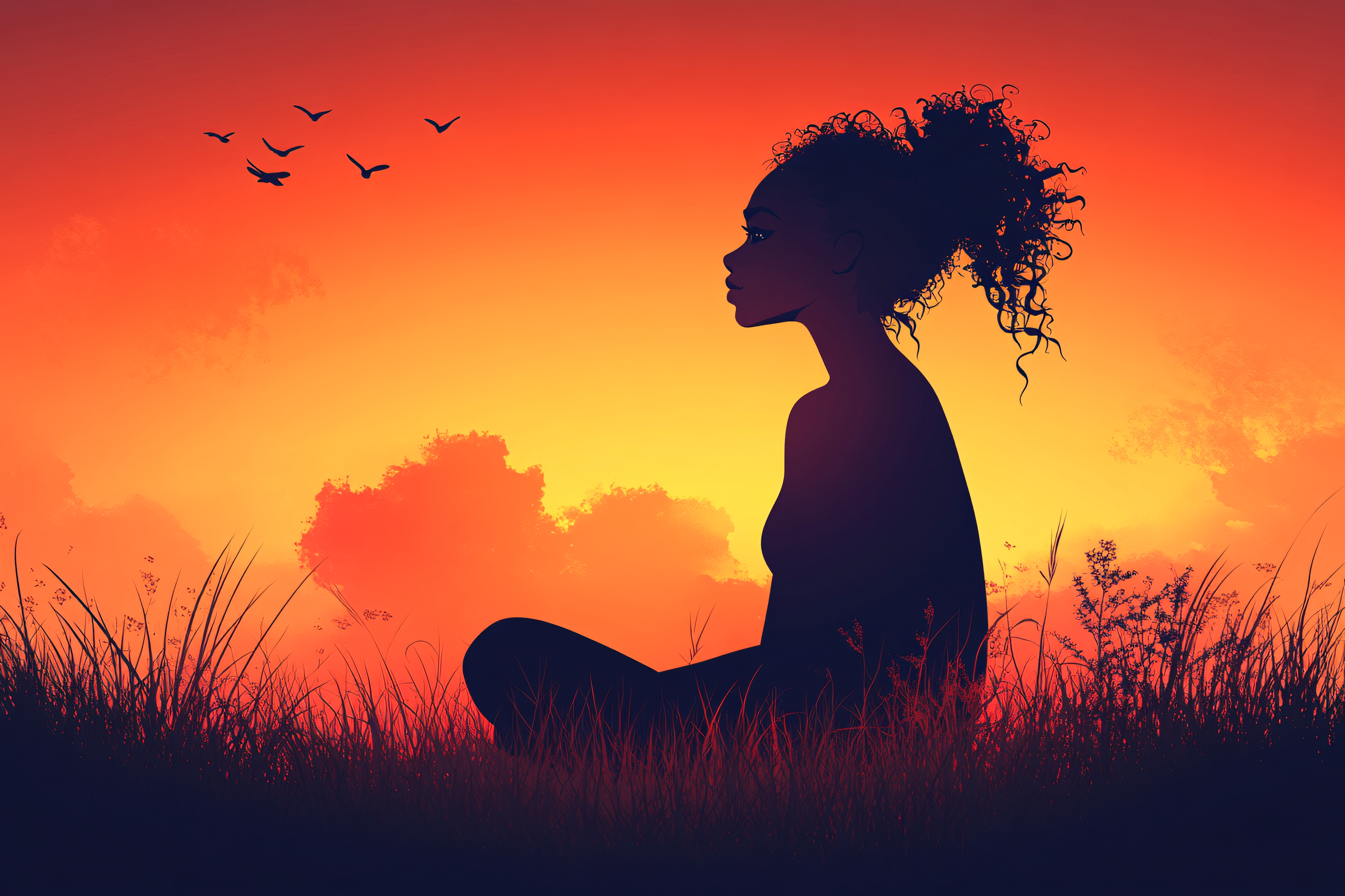 Serene Sunset Meditation