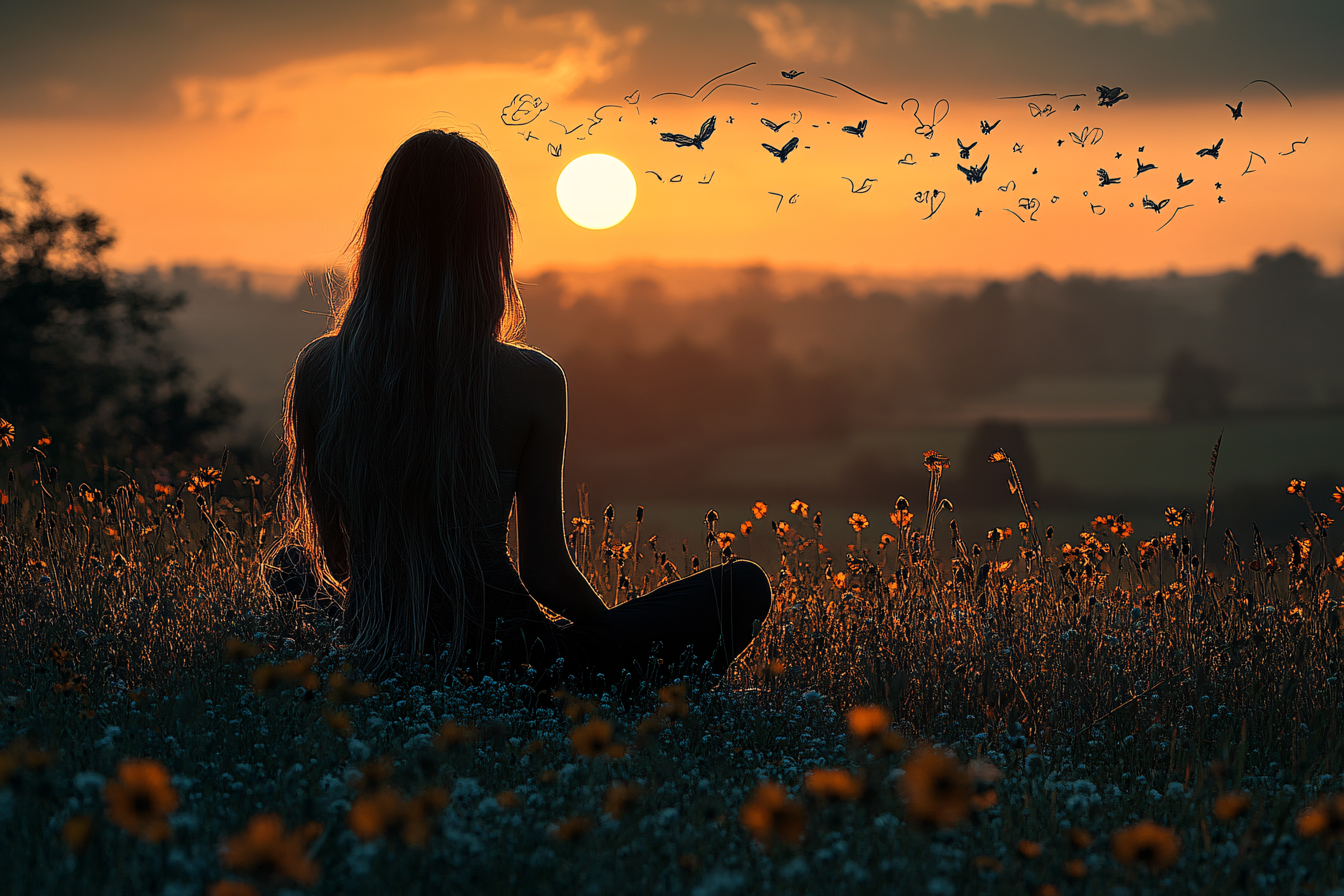 Serene Sunset Meditation