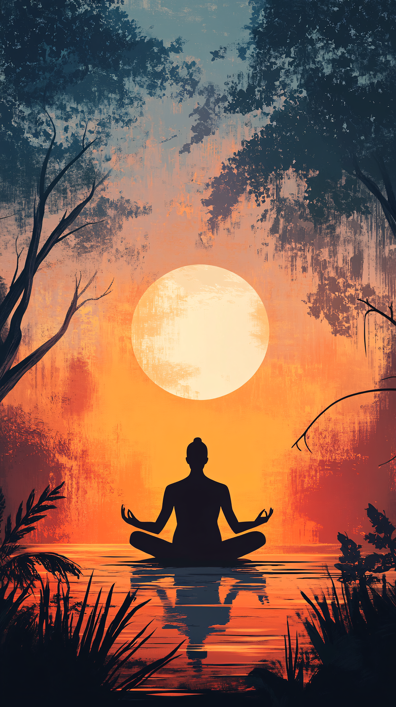 Serene Sunset Meditation