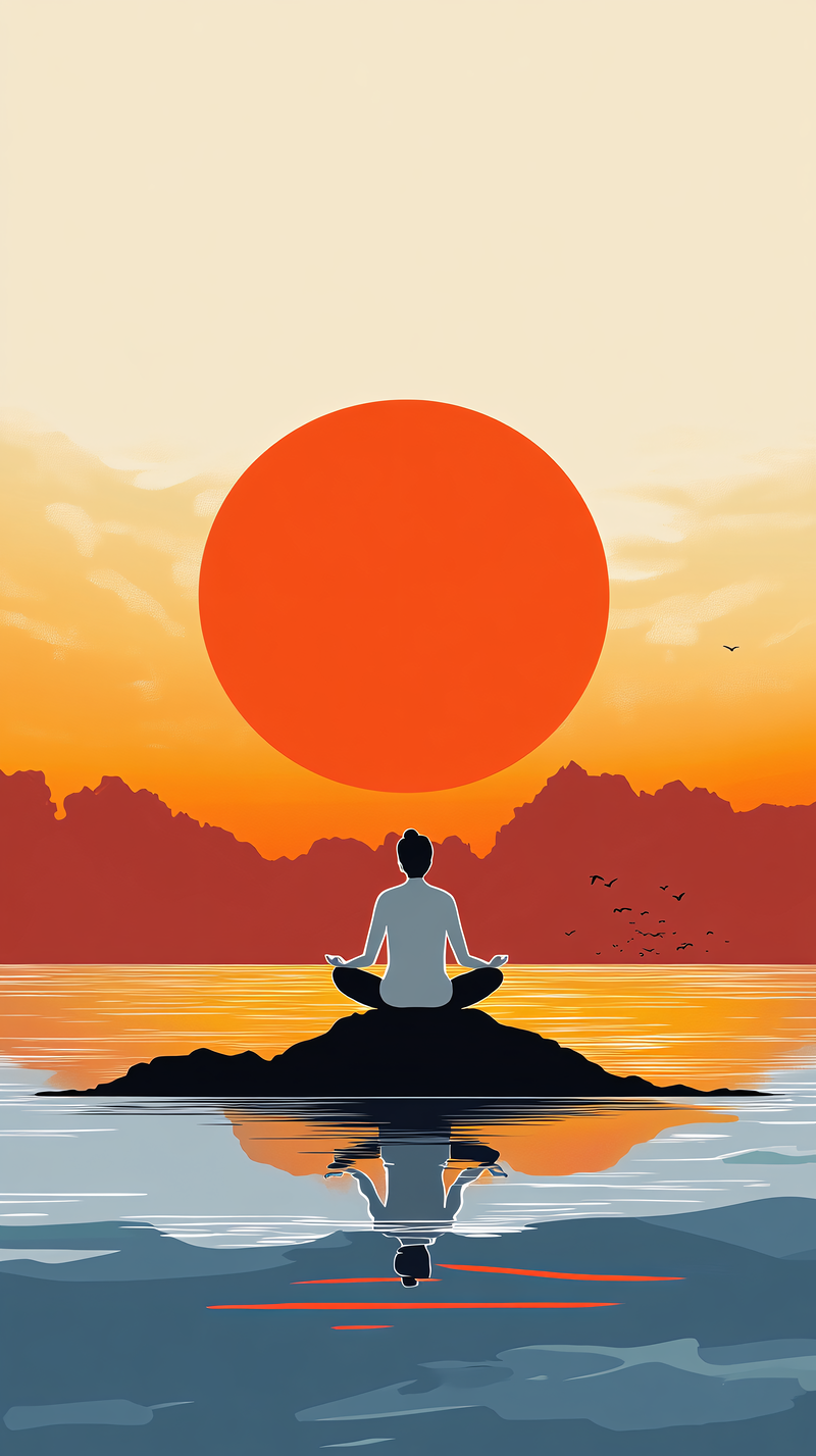 Serene Sunset Meditation