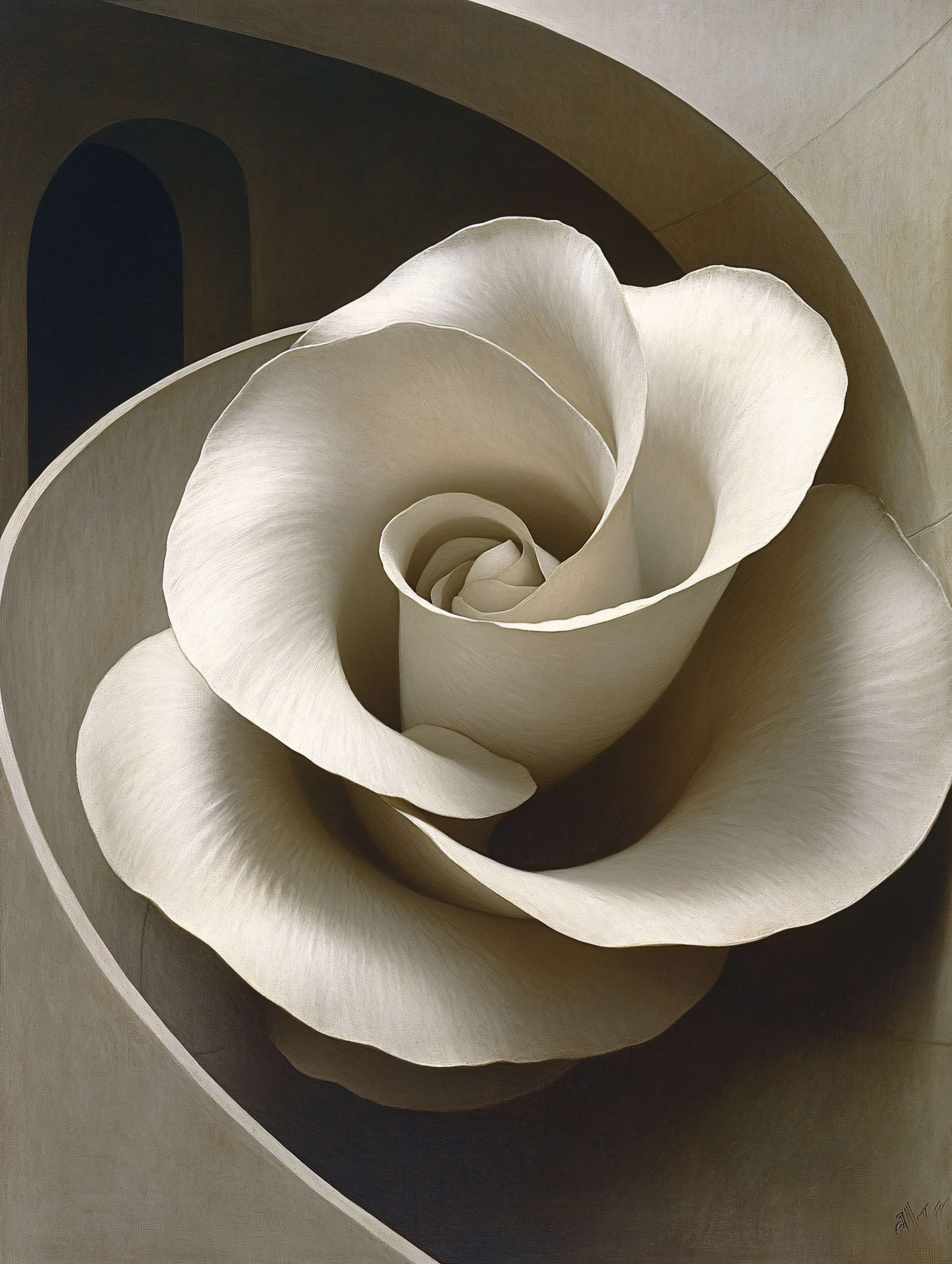 Serene White Rose