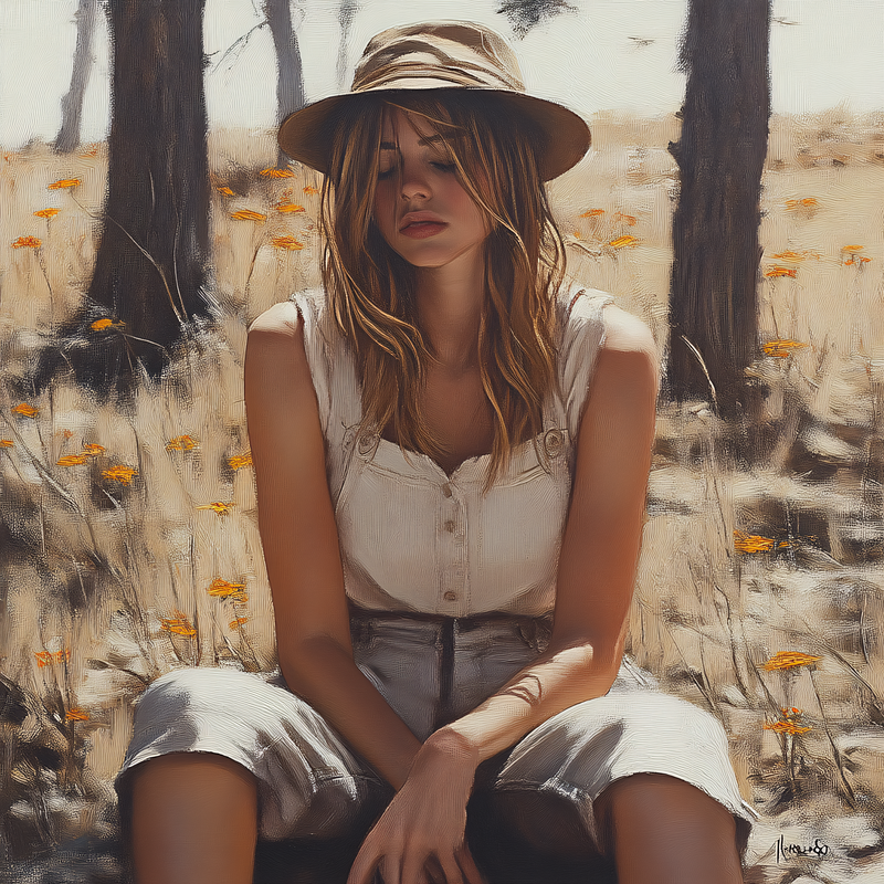 Serene Woman in Field