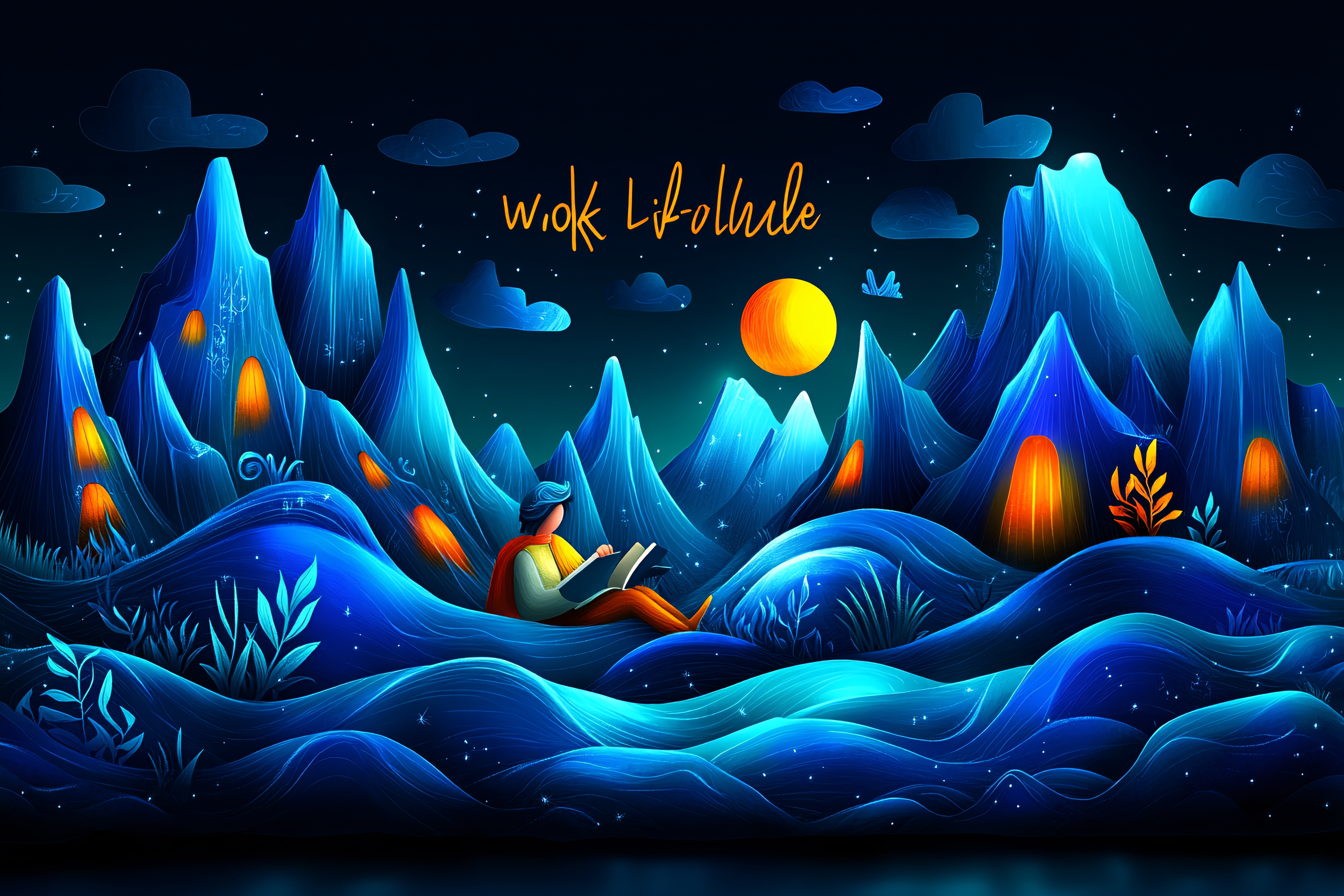 Serene Work-Life Balance Scene
