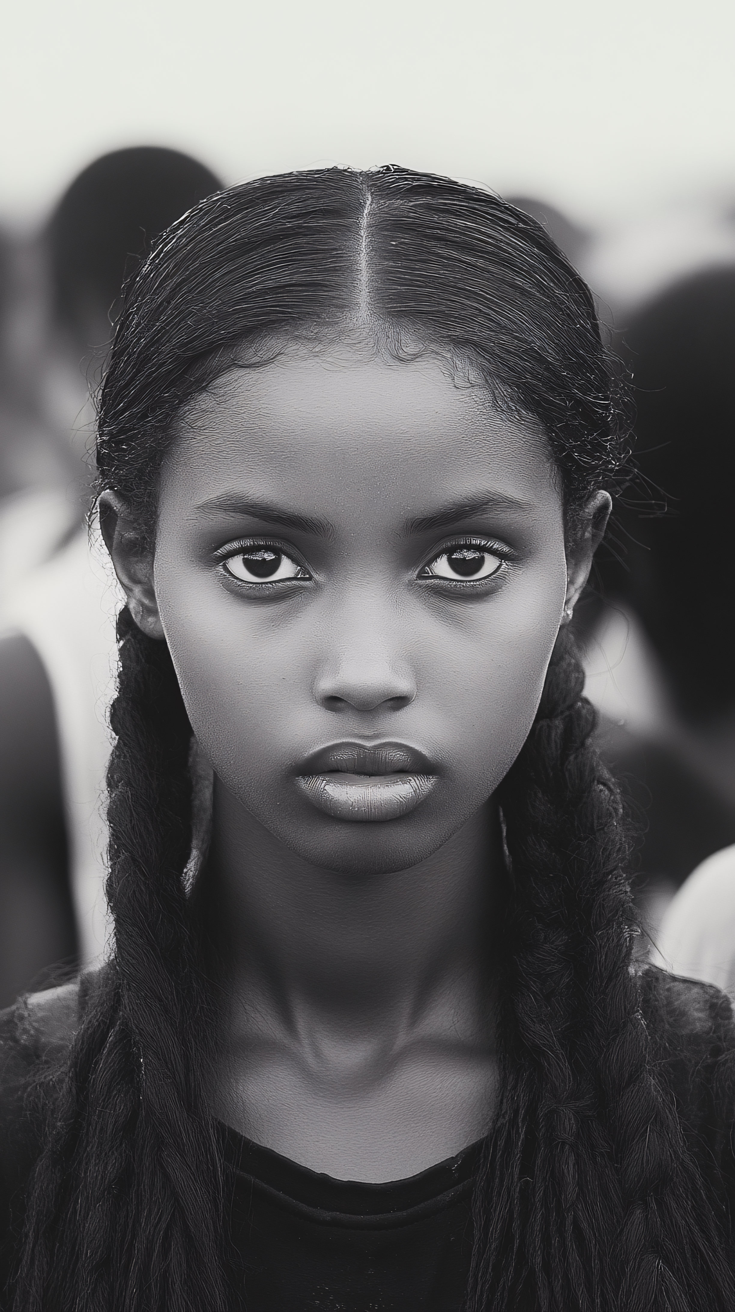 Serious Young Woman Portrait