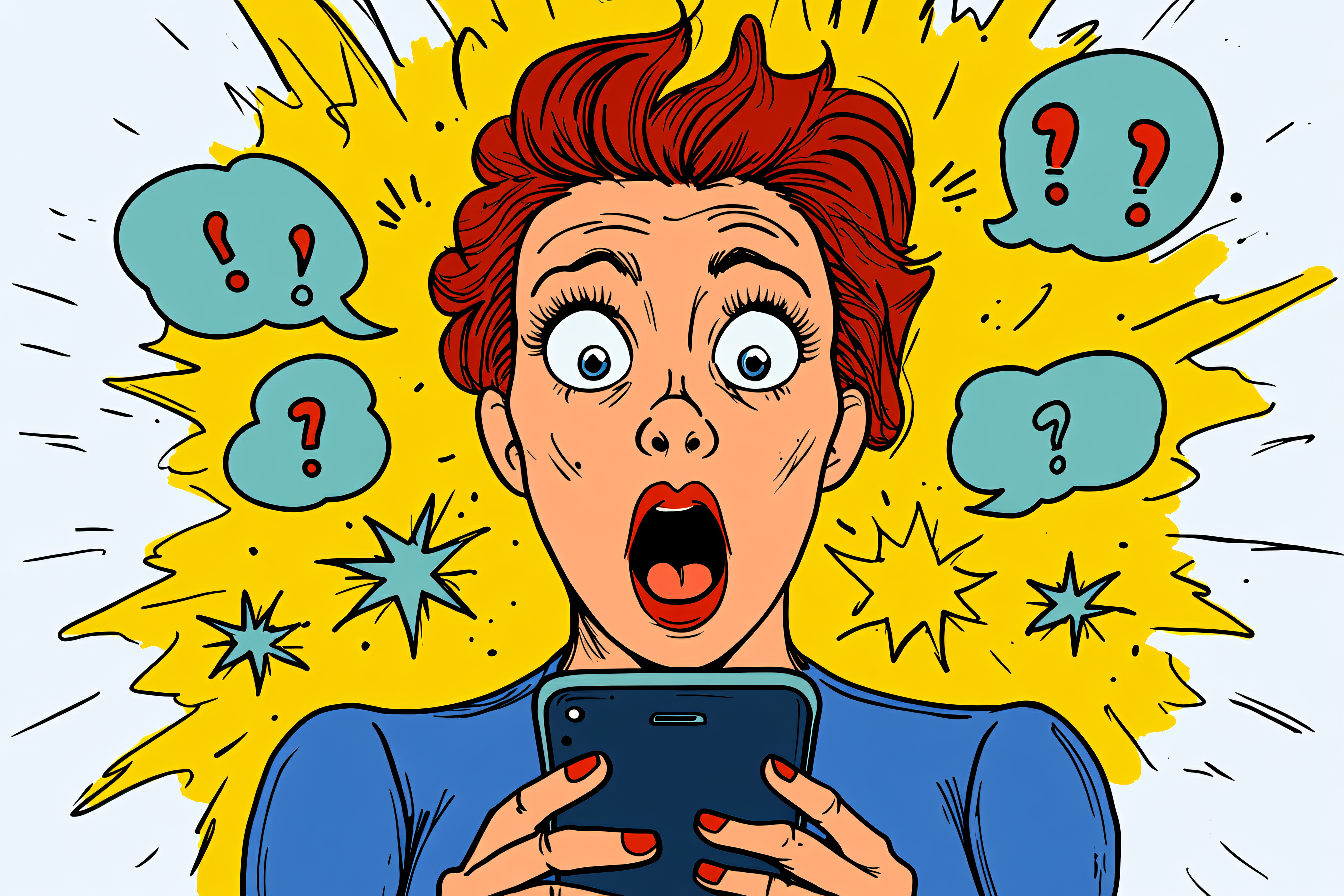 Shocked Woman on Phone
