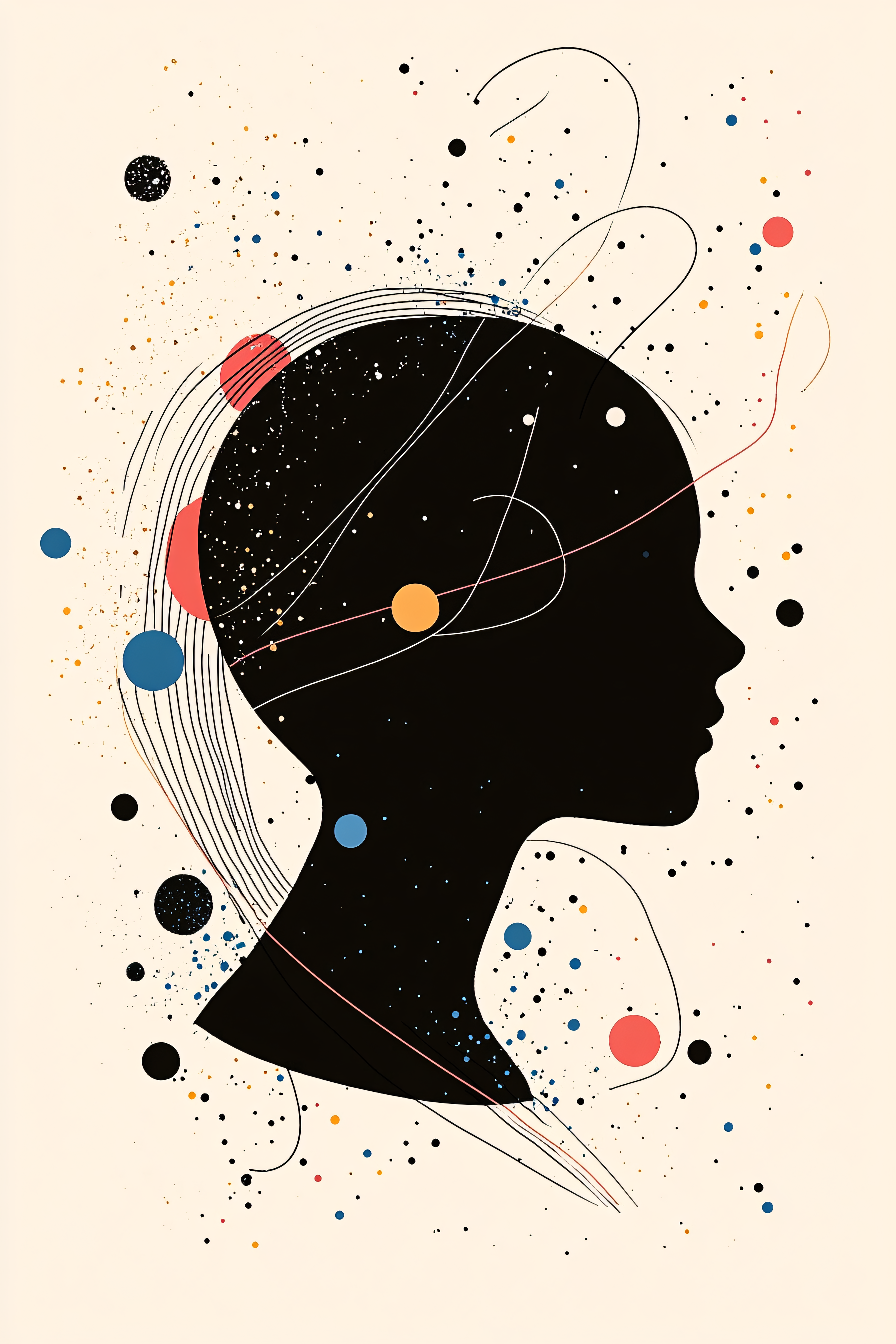 Silhouette of a Pensive Mind