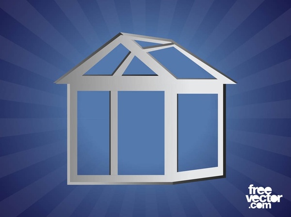 Silver House Outlines Free Vector