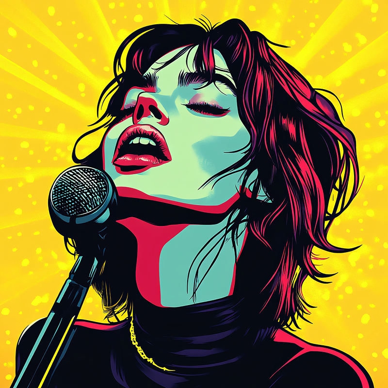 Singing Woman Portrait