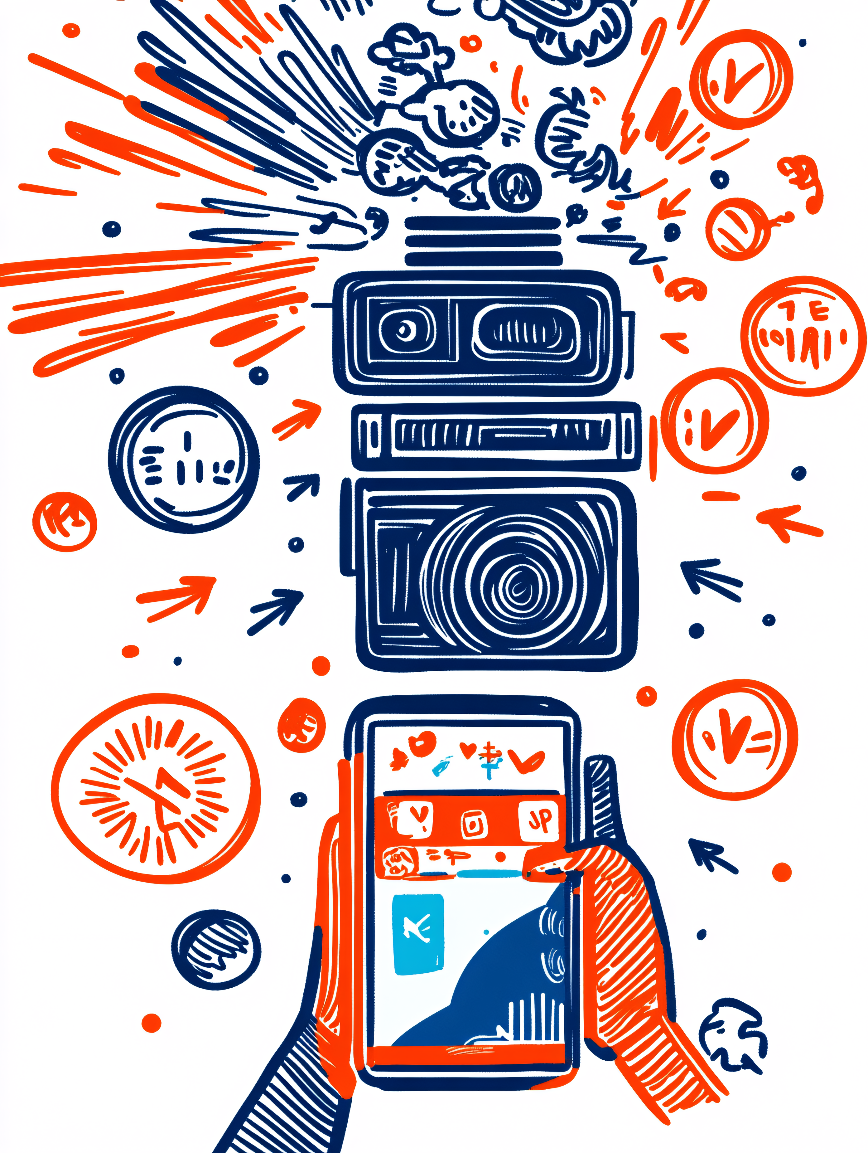 Smartphone and Camera Icon