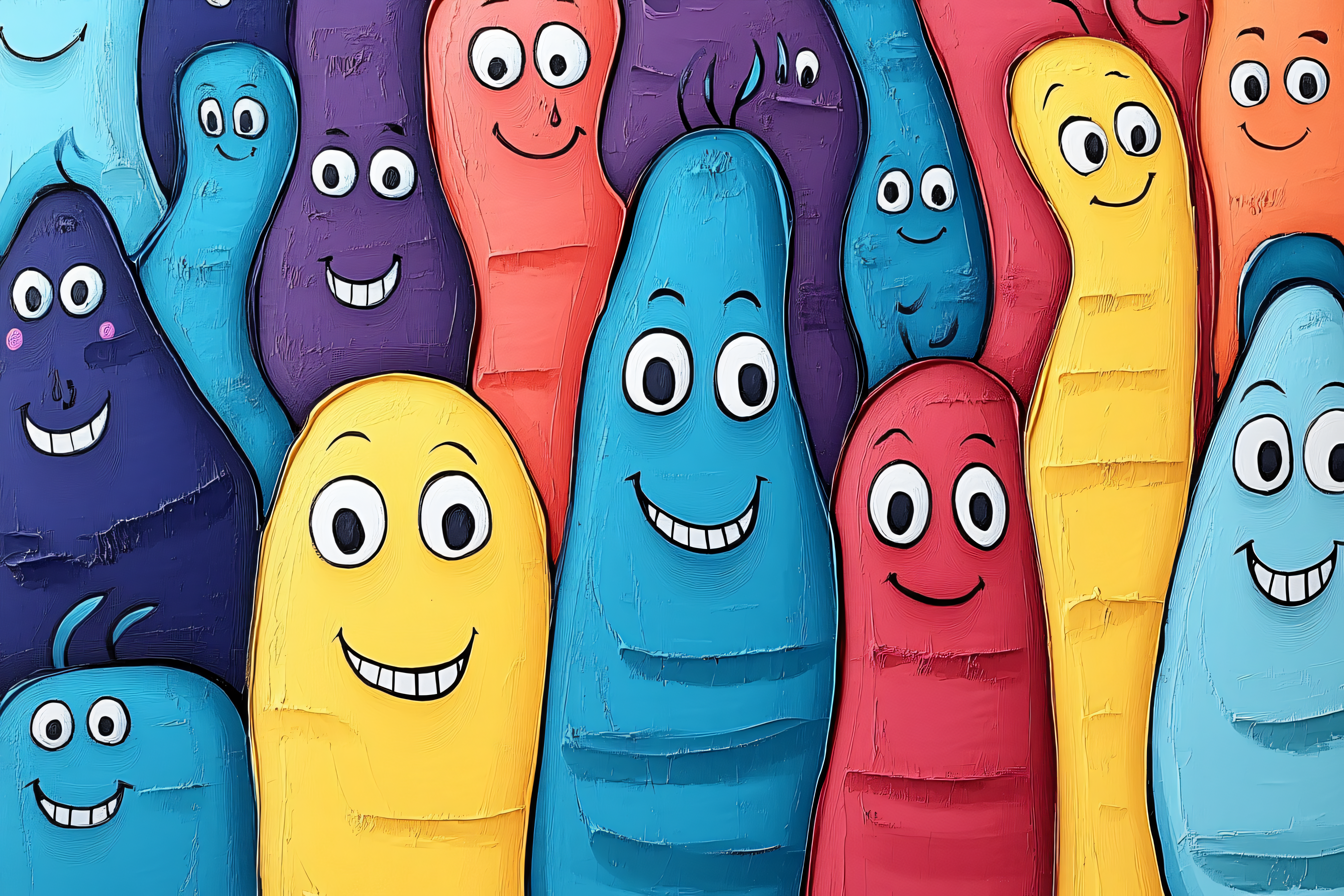 Smiling Colorful Characters