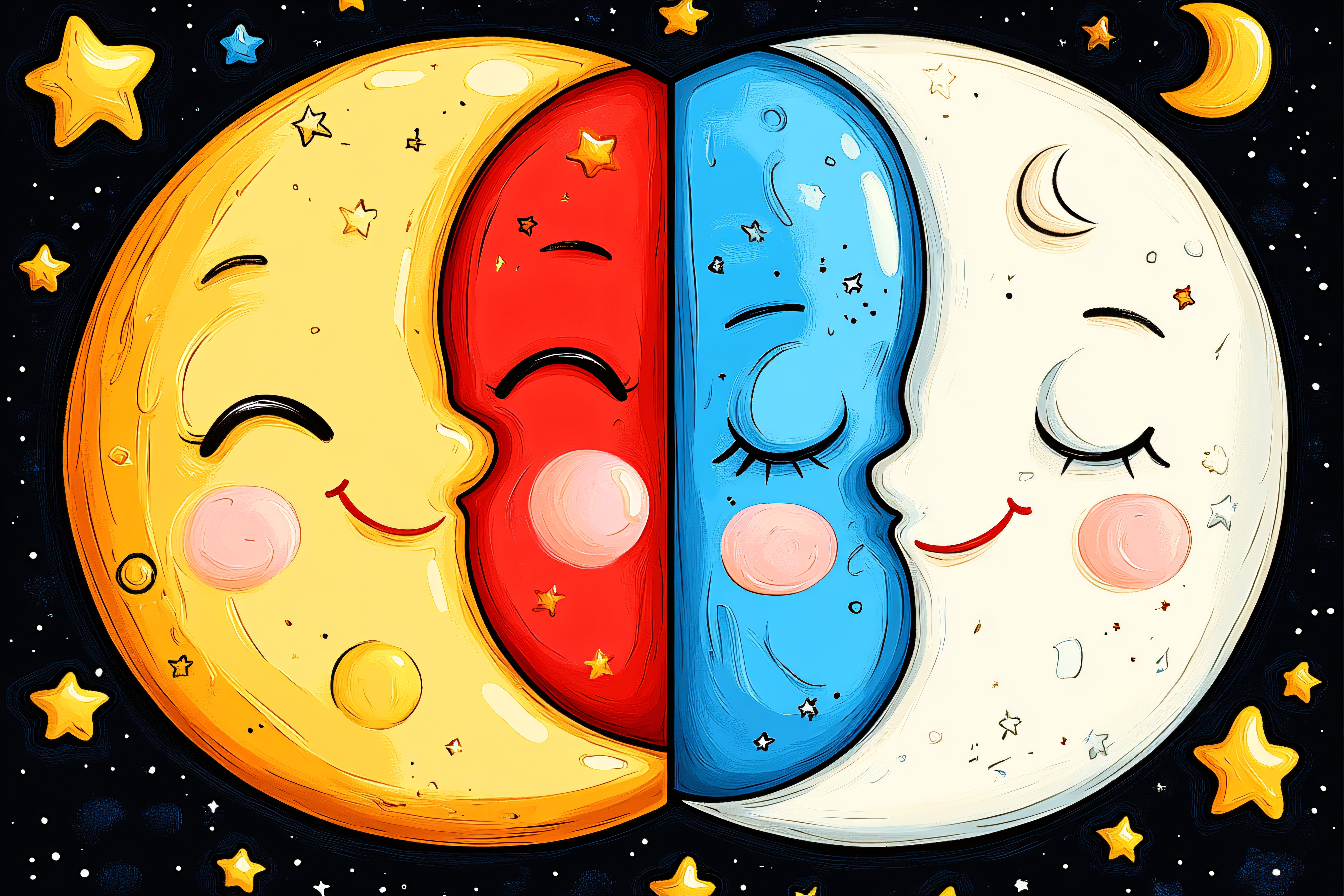 Smiling Crescent Moon Quartet
