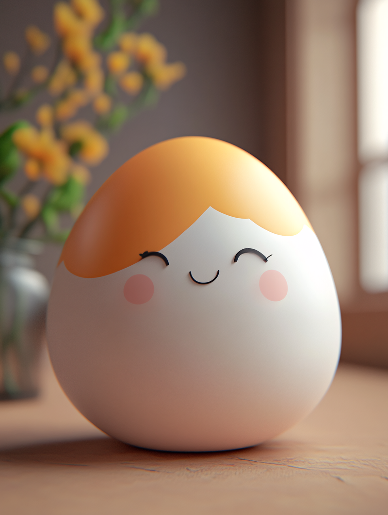 Smiling Egg Character