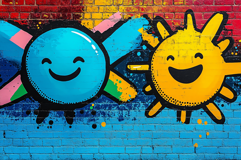 Smiling Faces Graffiti