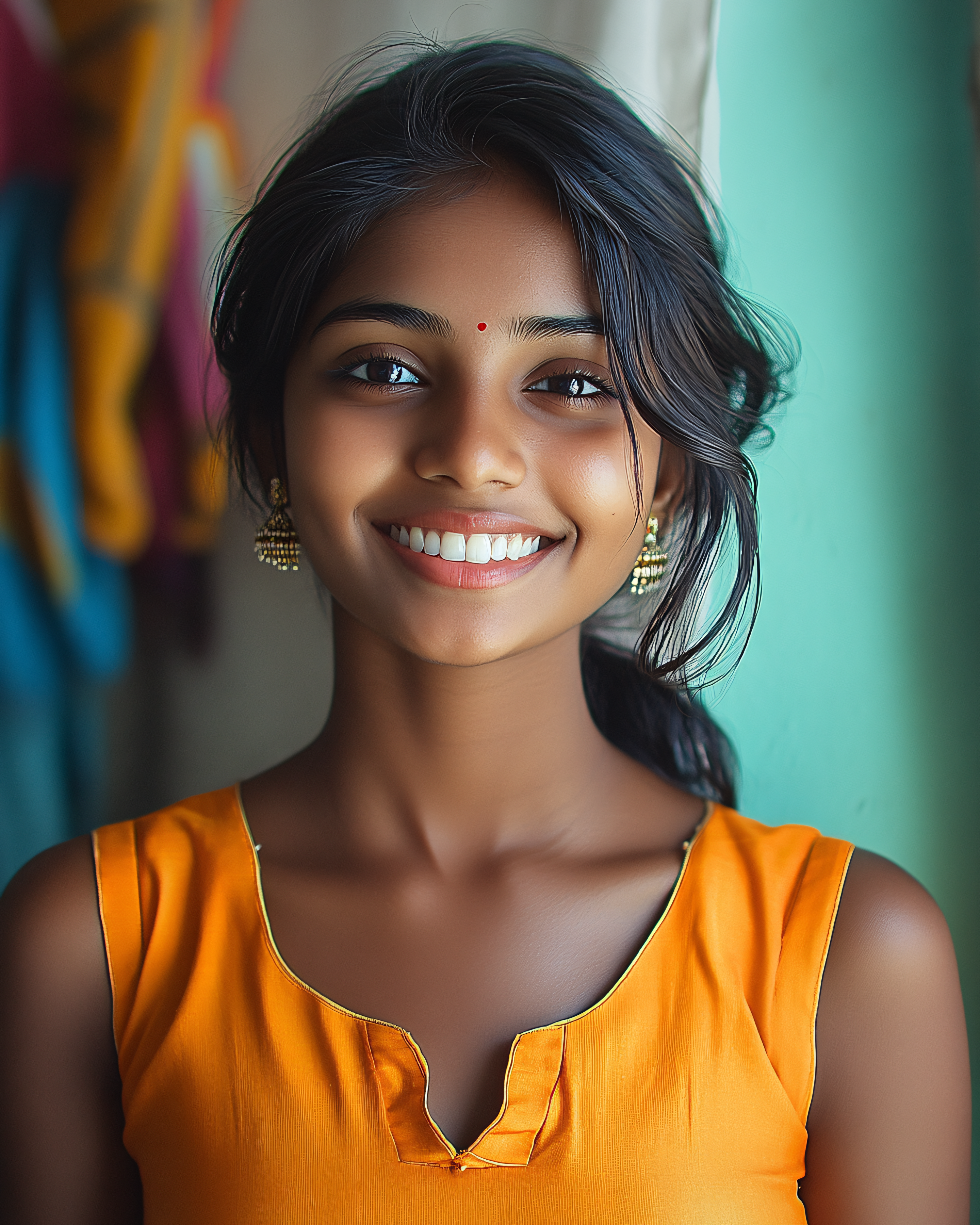 Smiling Indian Woman Portrait
