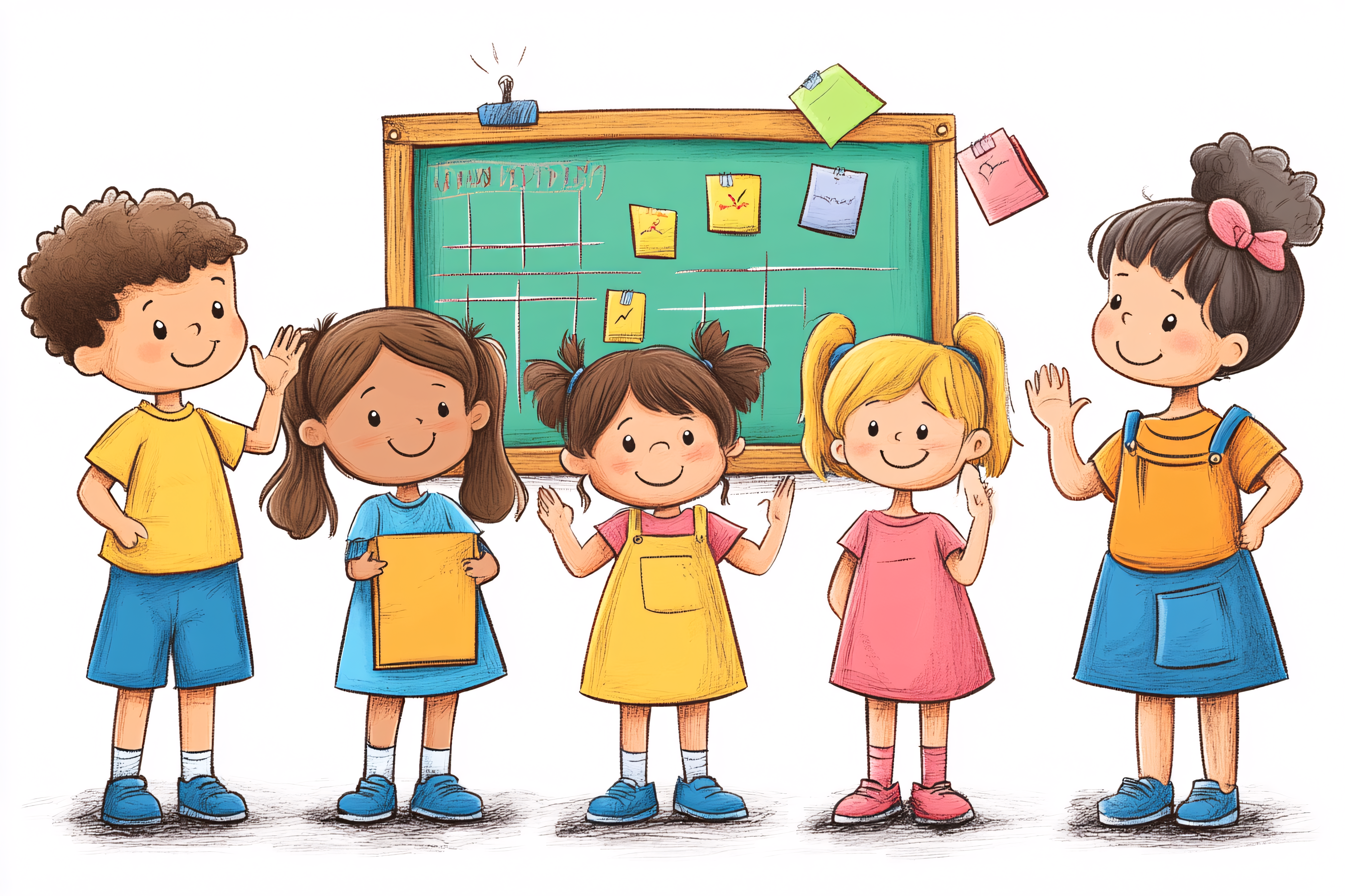 Smiling School Kids In Classroom