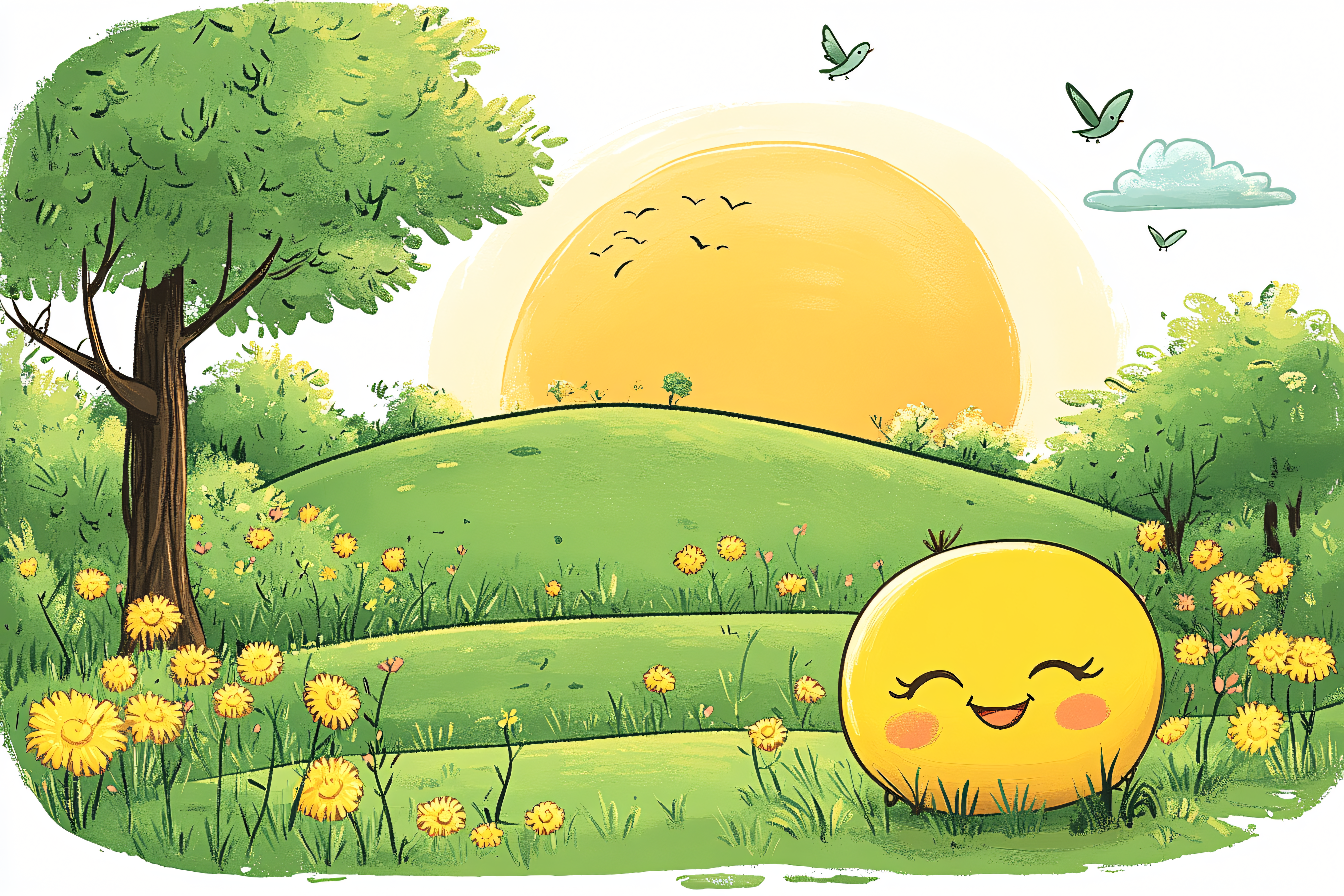 Smiling Sun In Nature