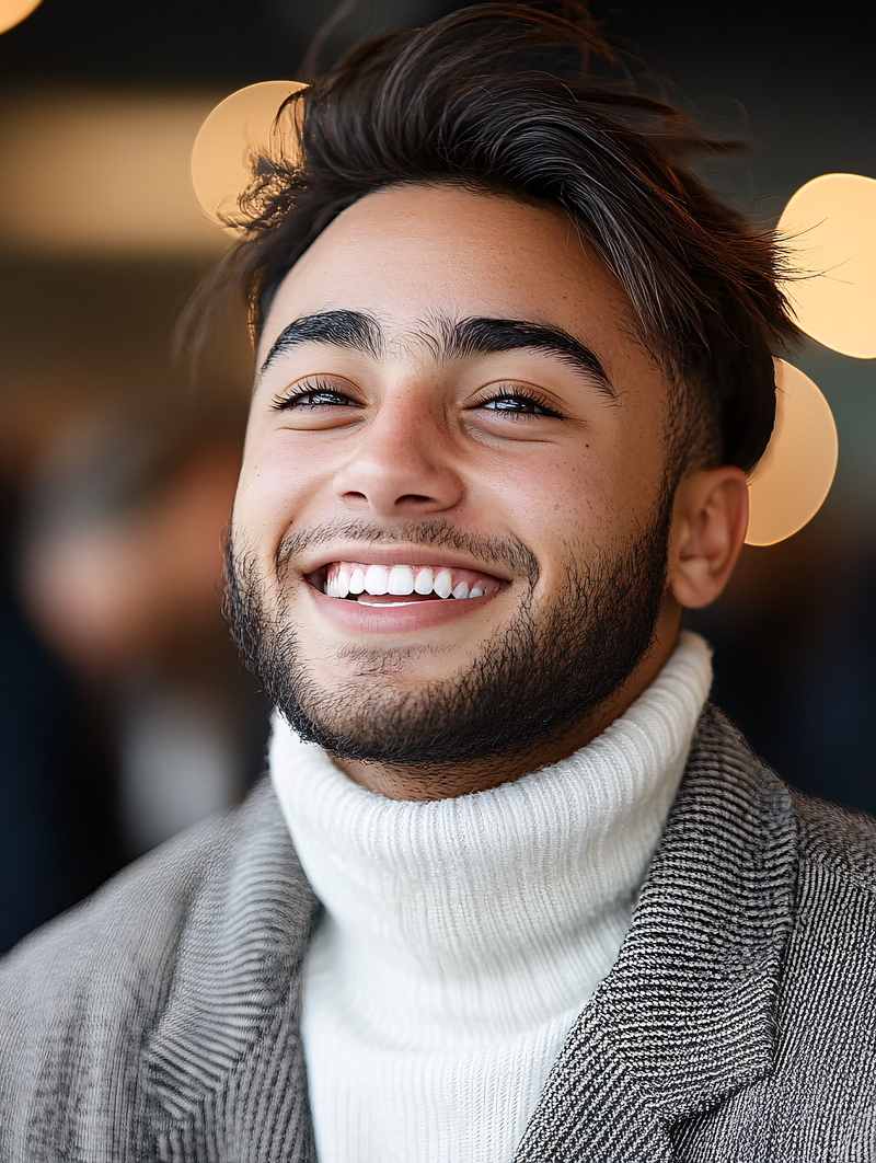 Smiling Young Man In Turtleneck