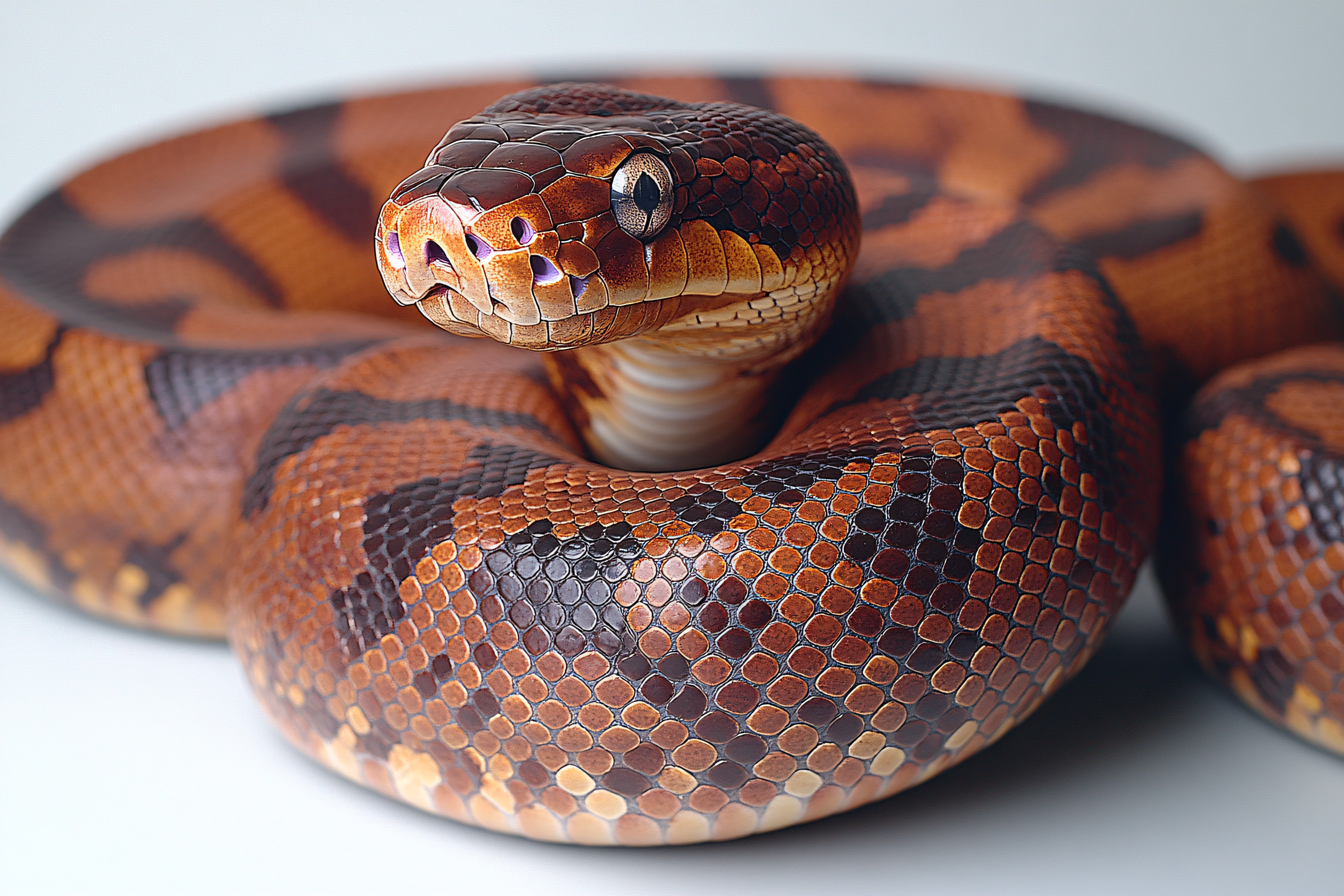 Snake Coiled Close-Up