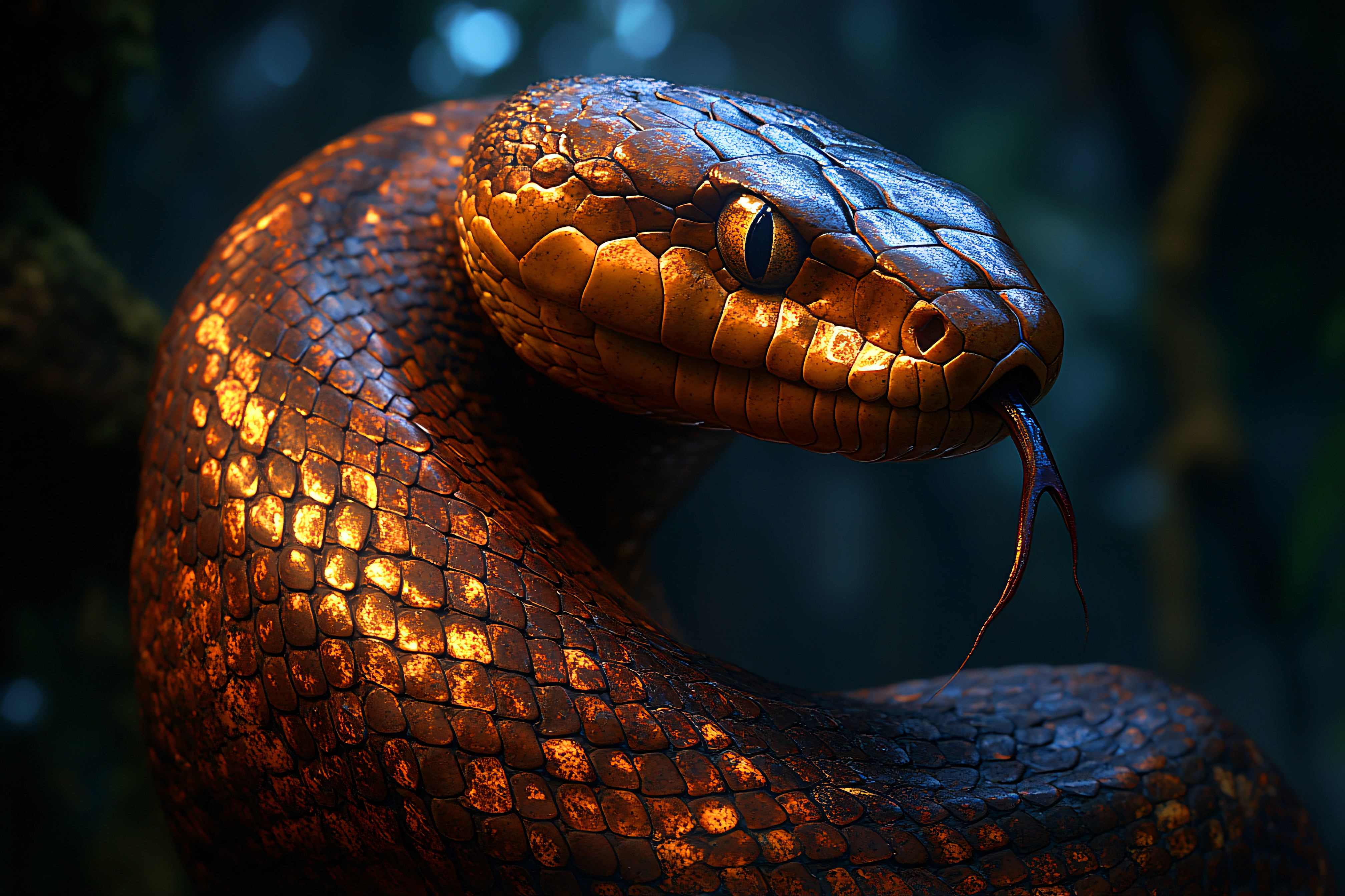 Snake Head Close Up