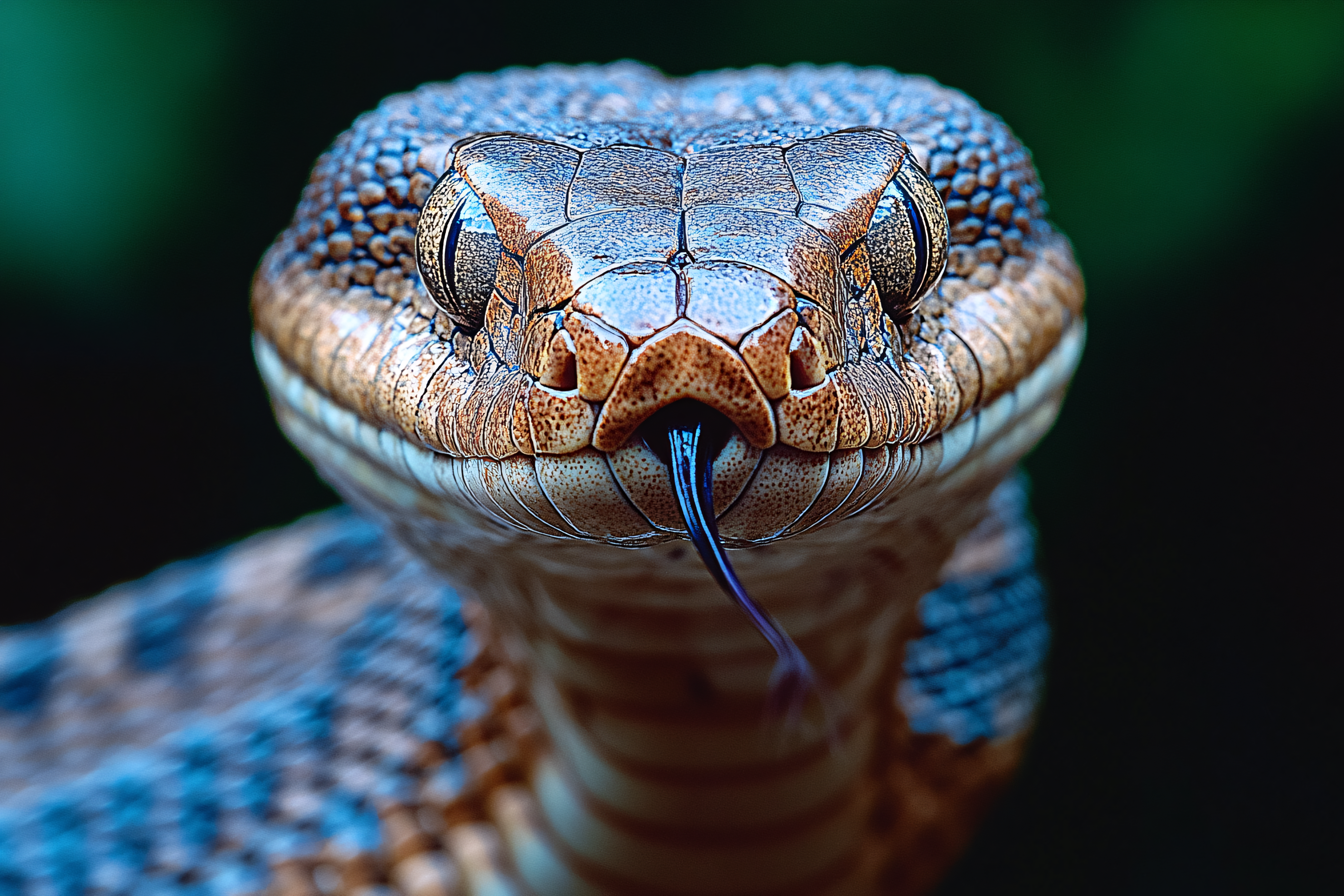 Snake Head Close-Up Portrait
