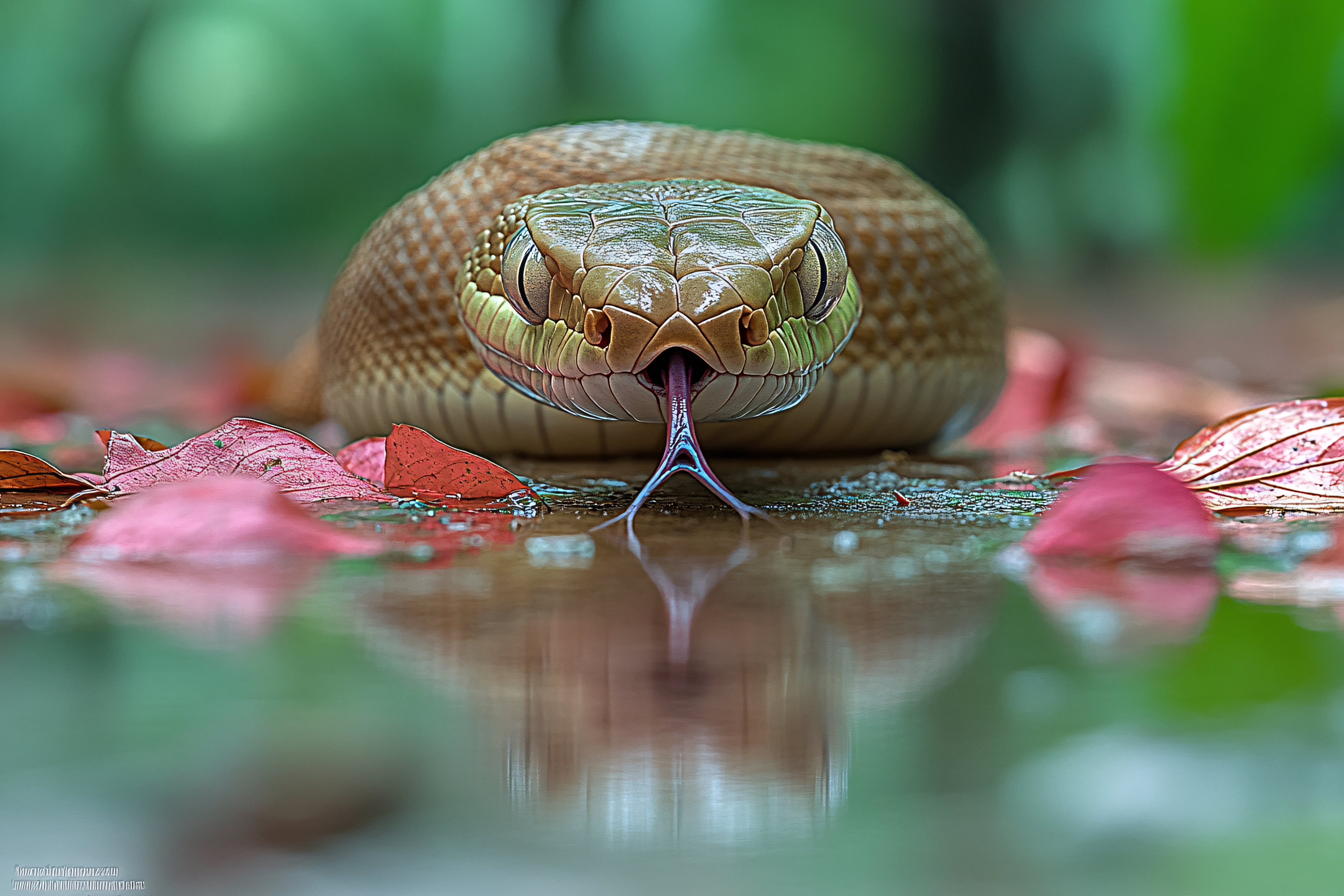 Snake Sticking Tongue Out