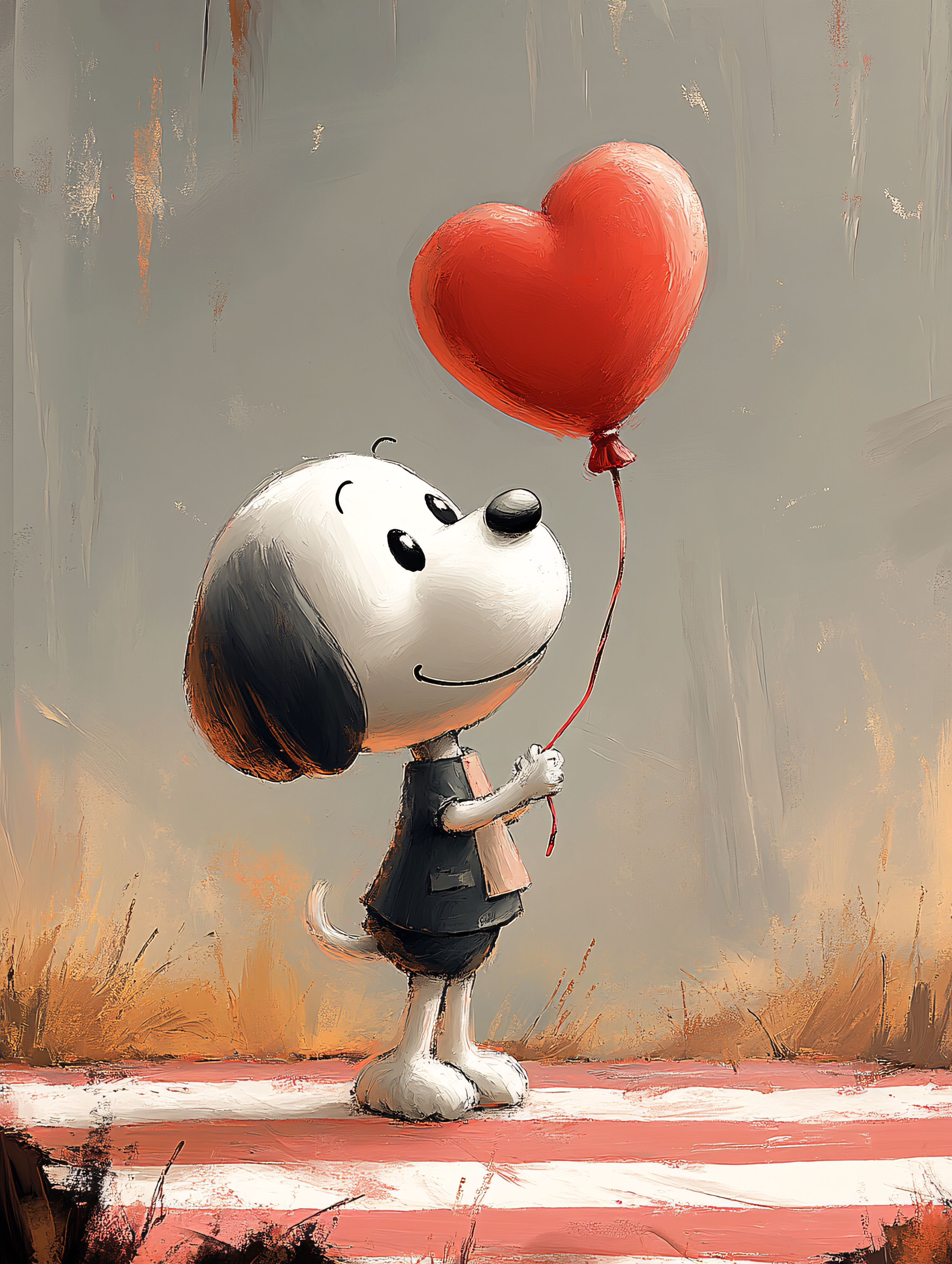 Snoopy with Heart Balloon