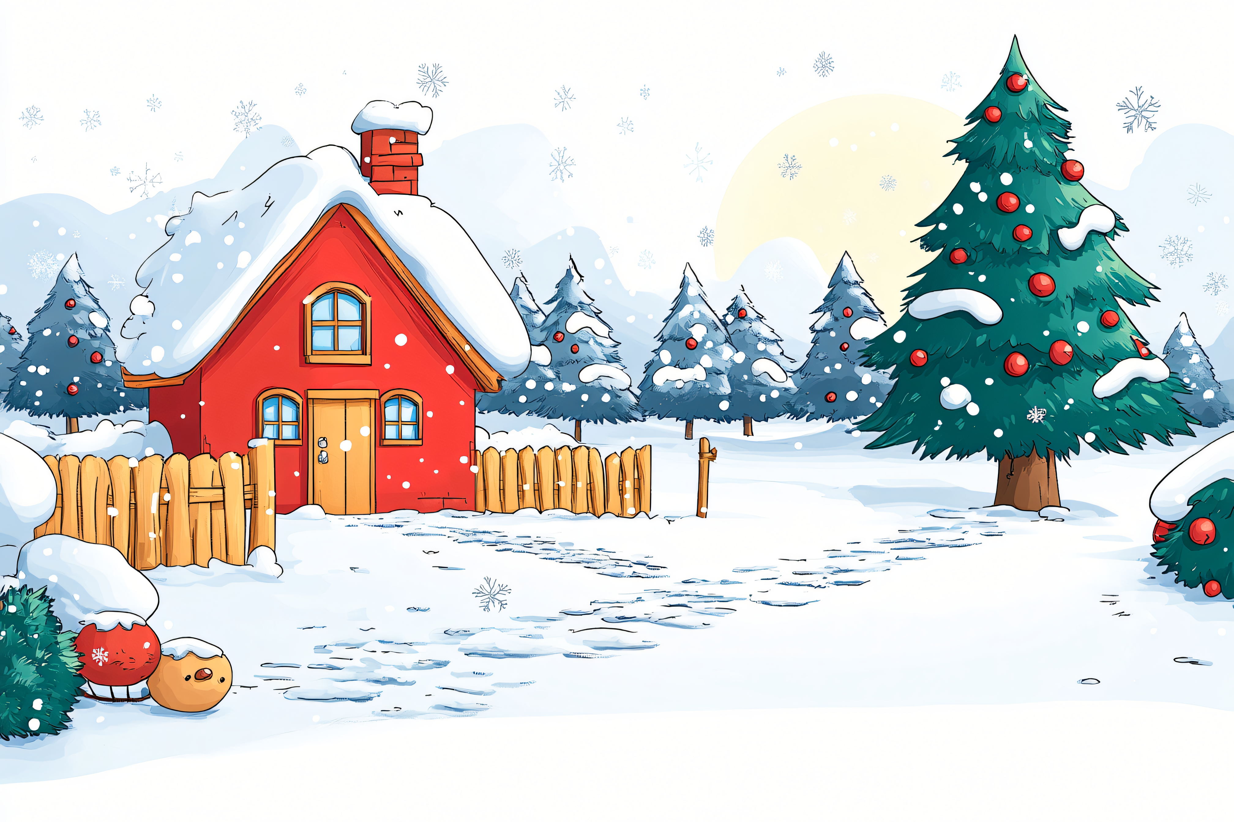 Snowy Christmas Cottage