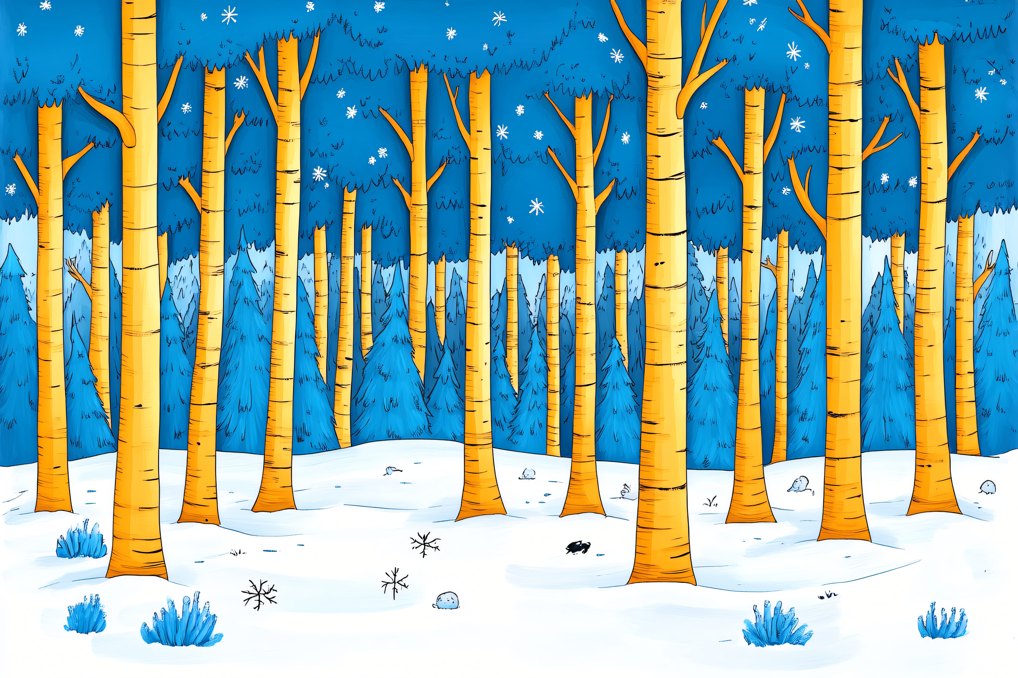 Snowy Forest in Winter