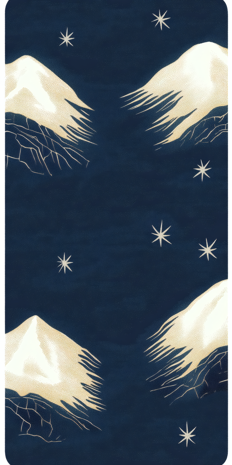 Snowy Peaks Under Starry Skies