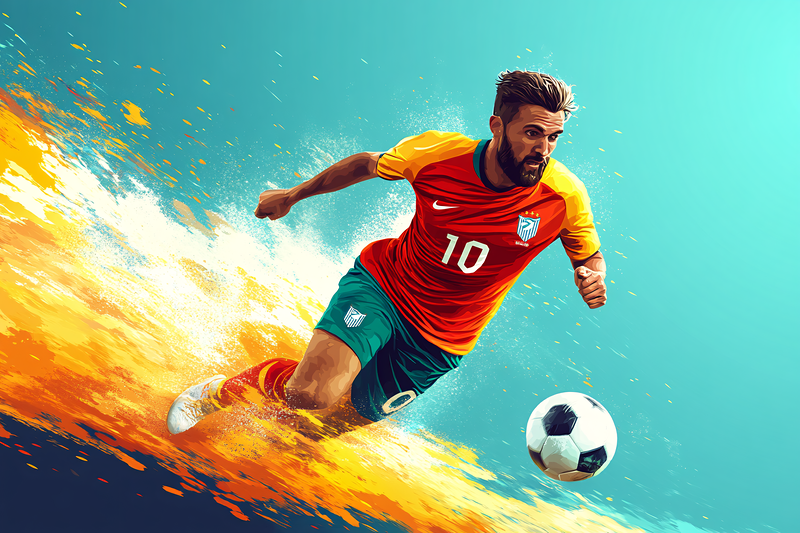 Soccer Player in Action