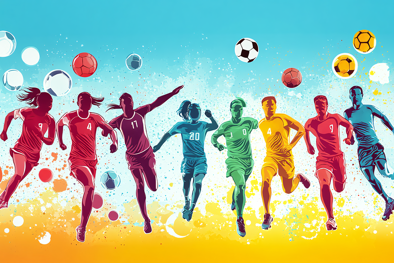 Soccer Players Running