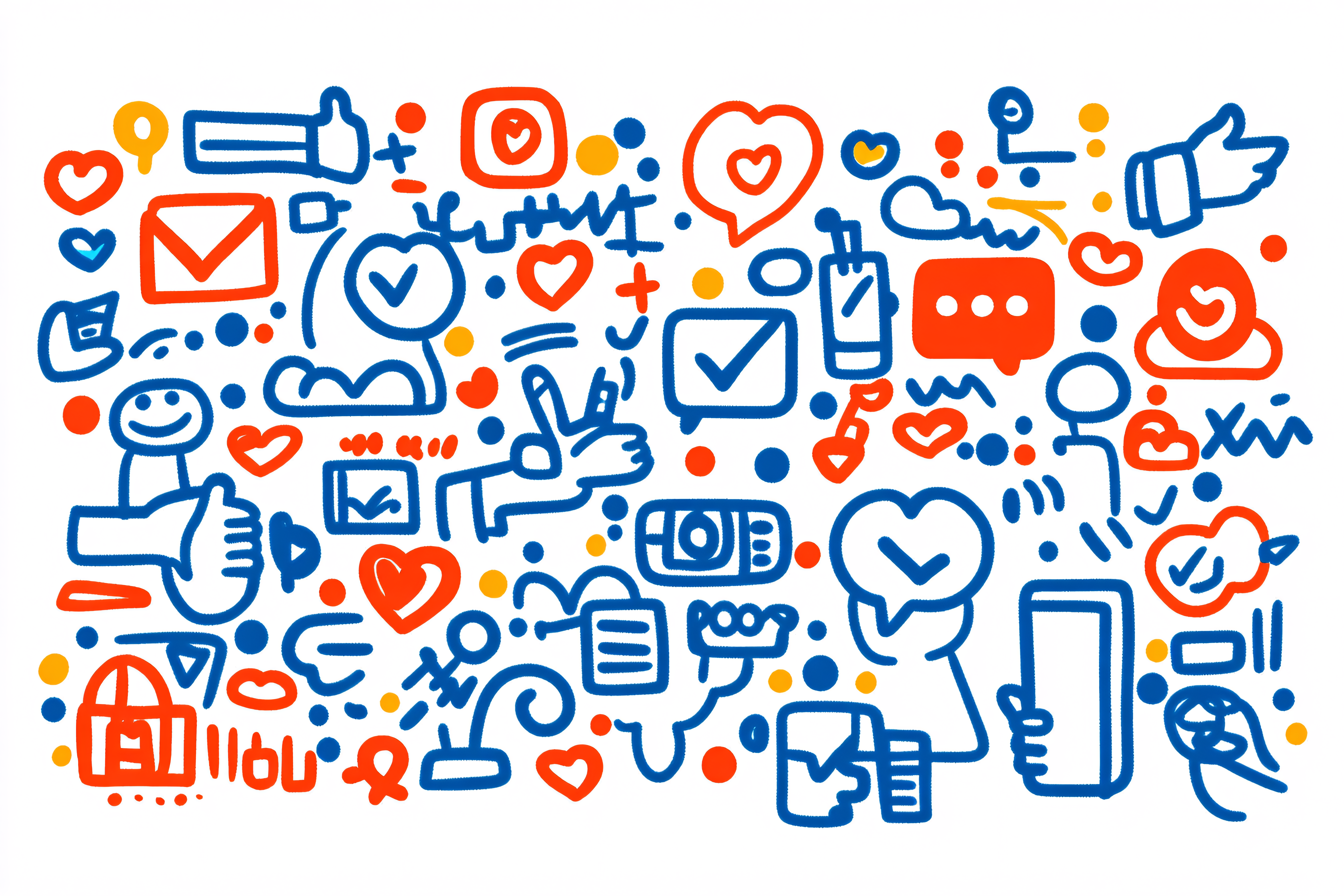 Social Media Icon Doodle
