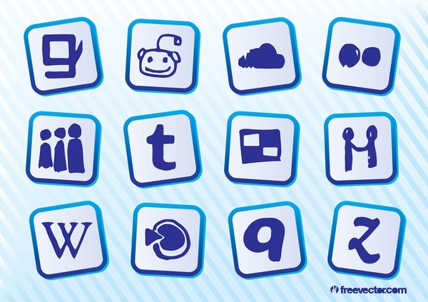 Social Media Logos Free Vector