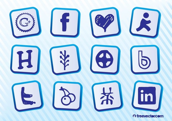Social Media Pack Free Vector