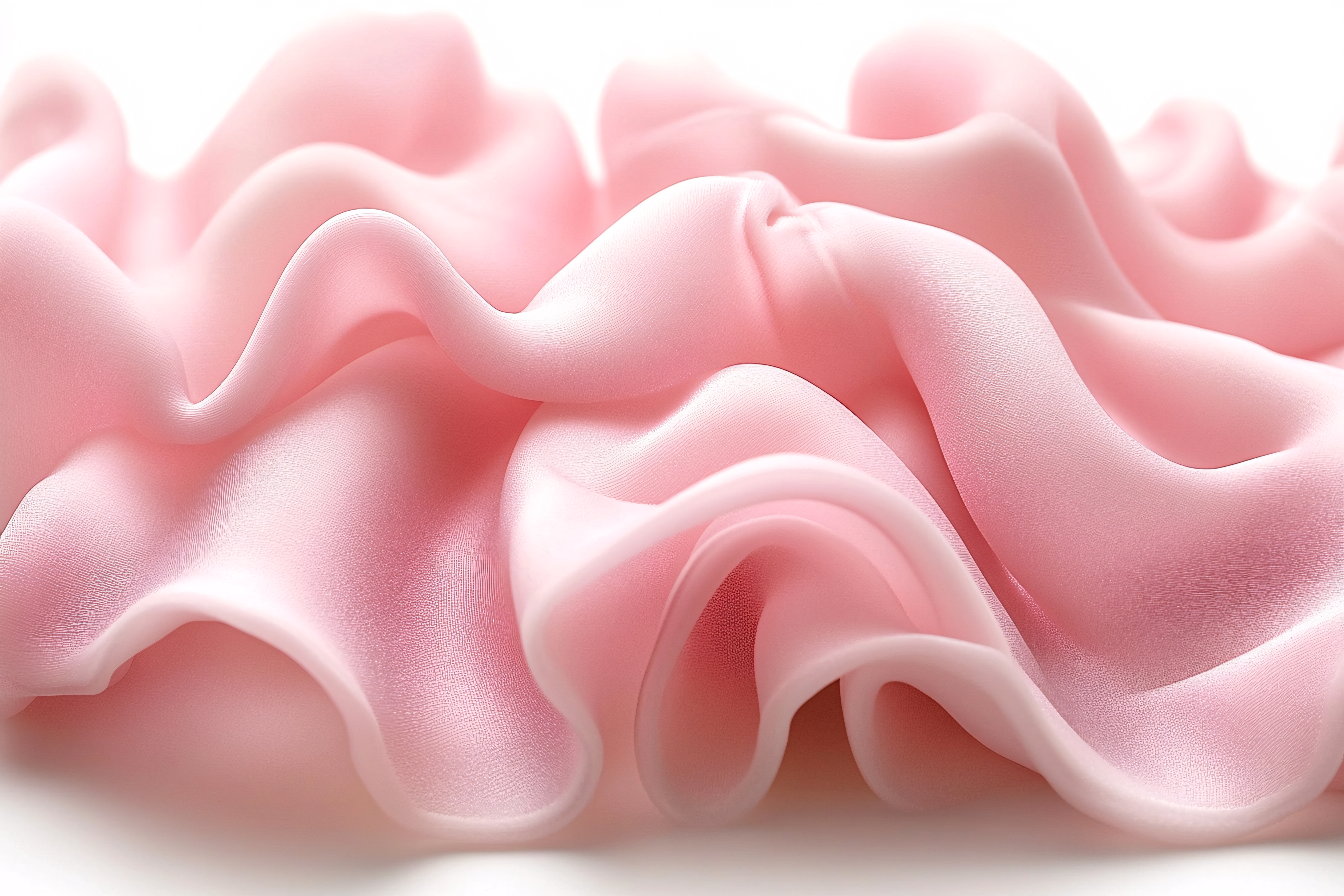 Soft Pink Fabric Waves