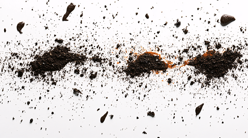 Soil Scattered On White Surface