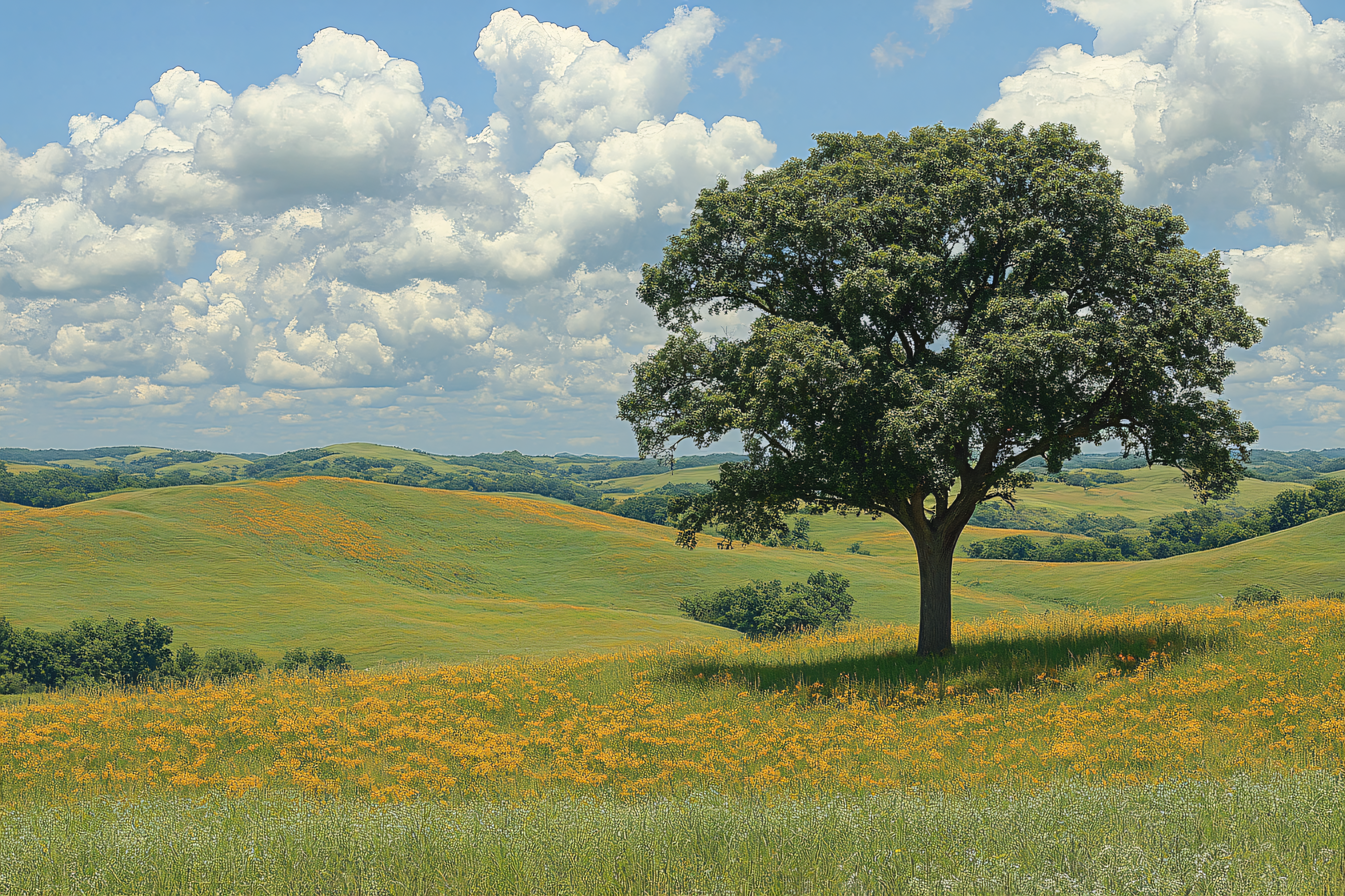 Solitary Tree in a Meadow