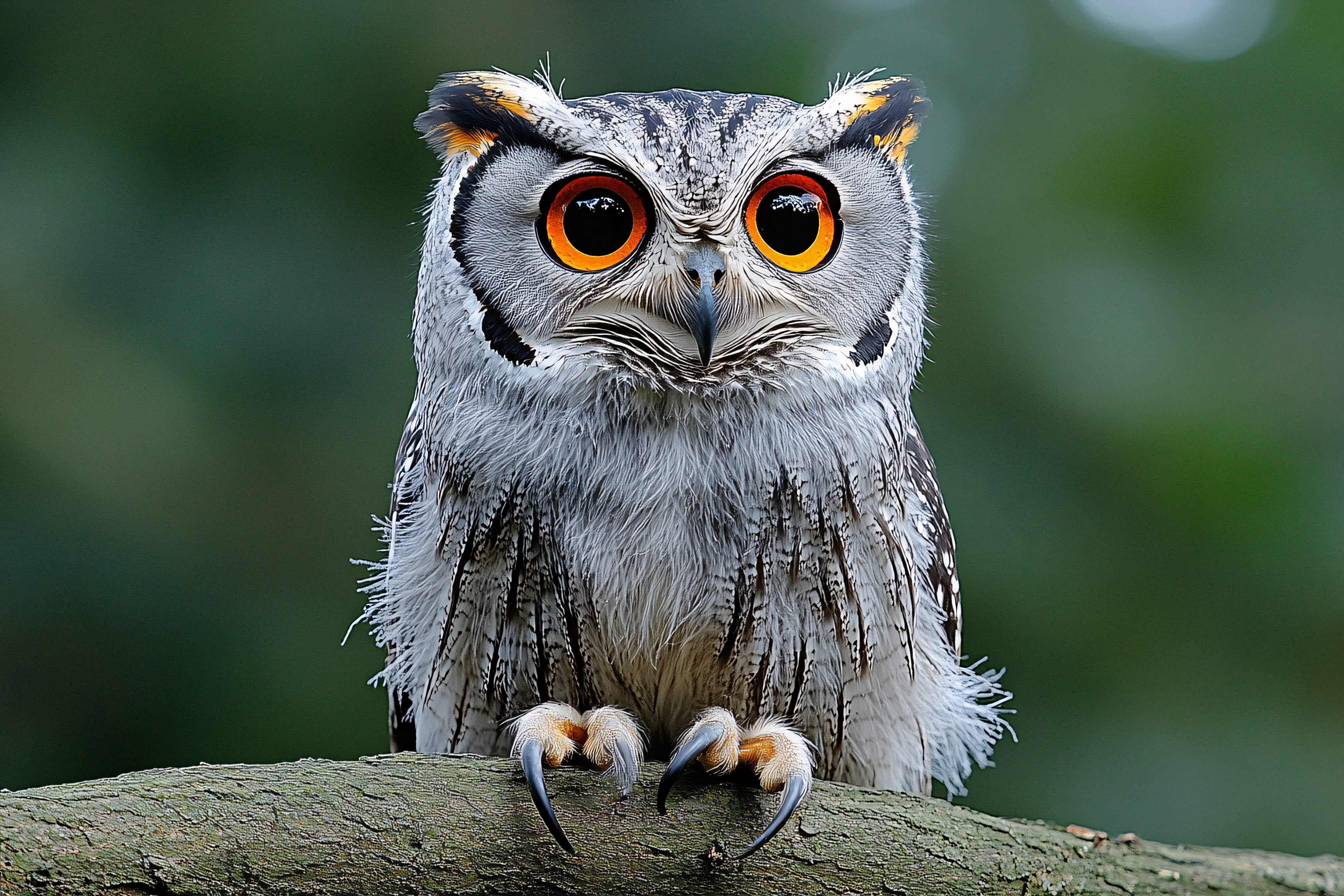 Southern White-Faced Owl Perched