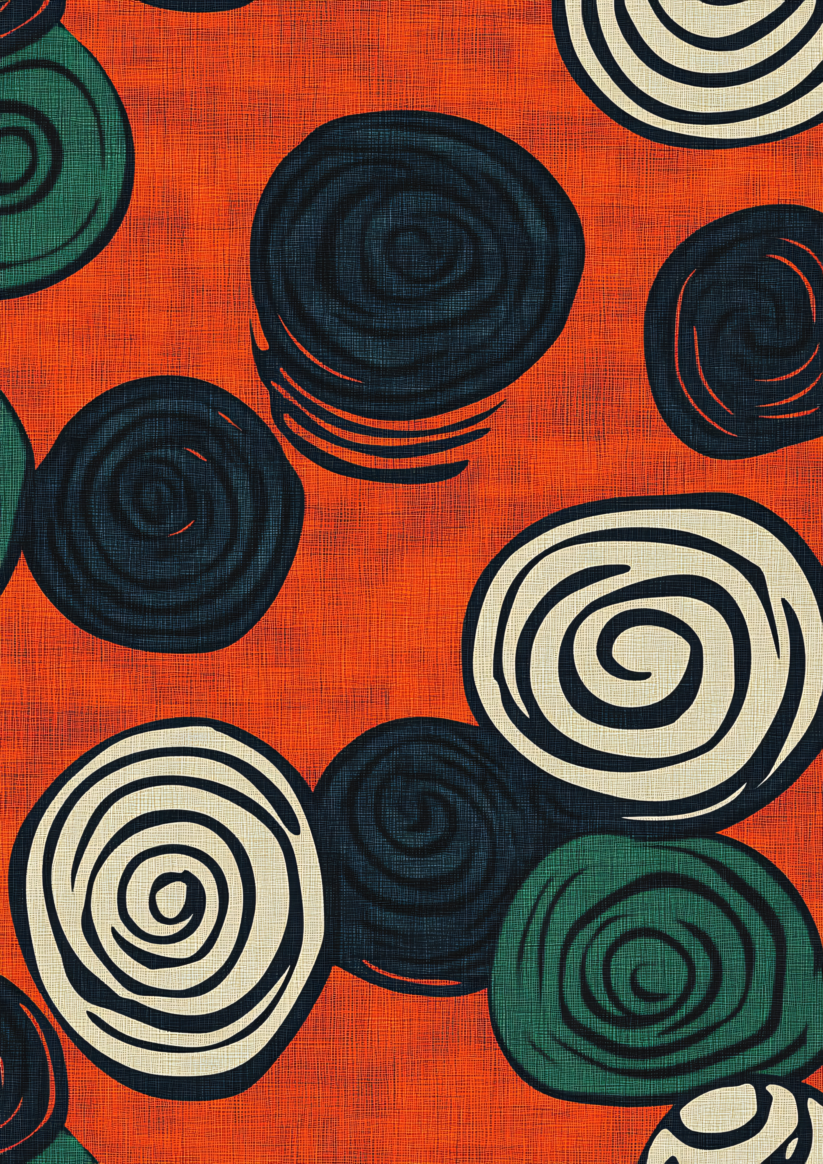 Spiral Pattern Fabric Design