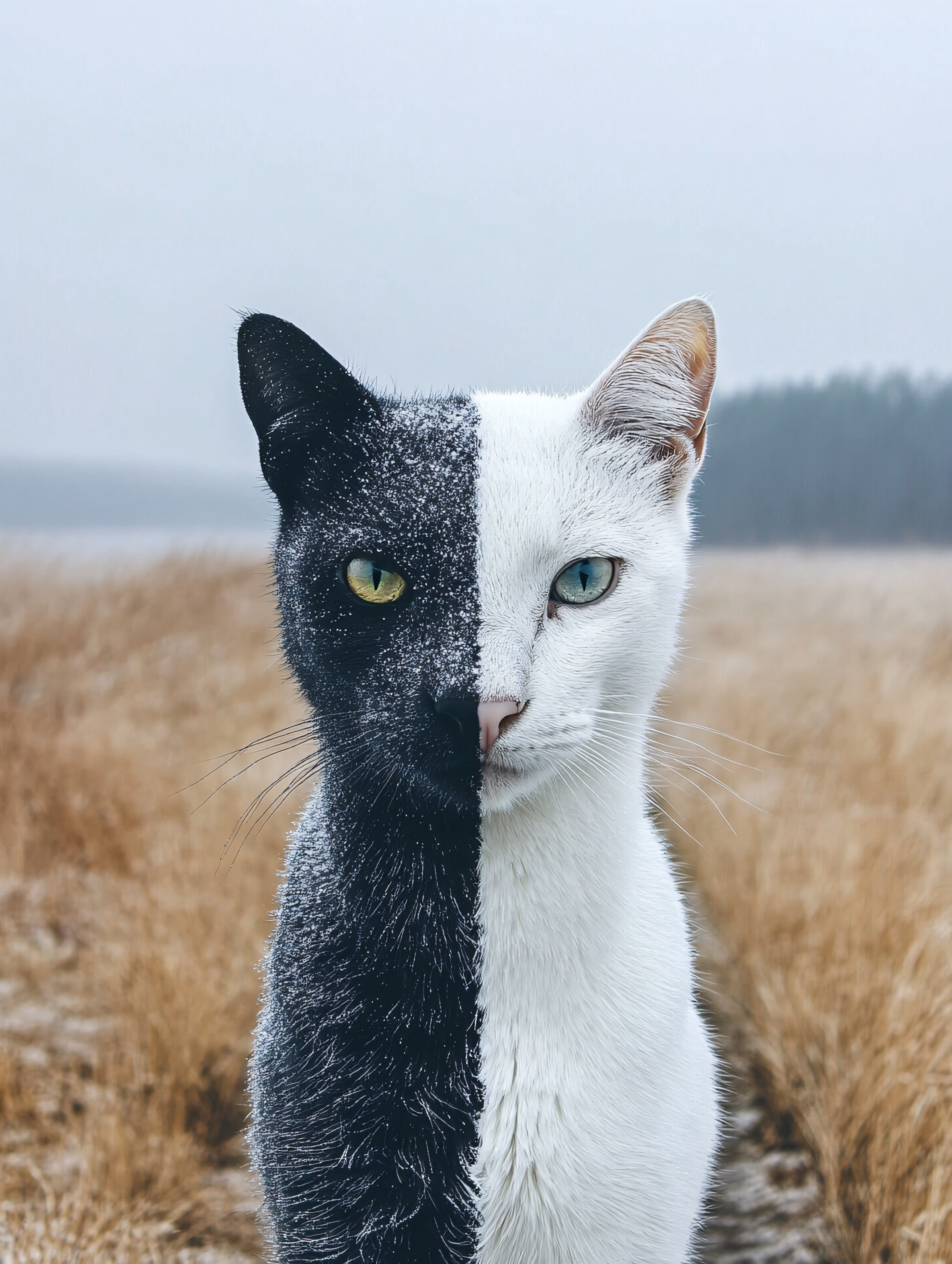 Split Face Cat