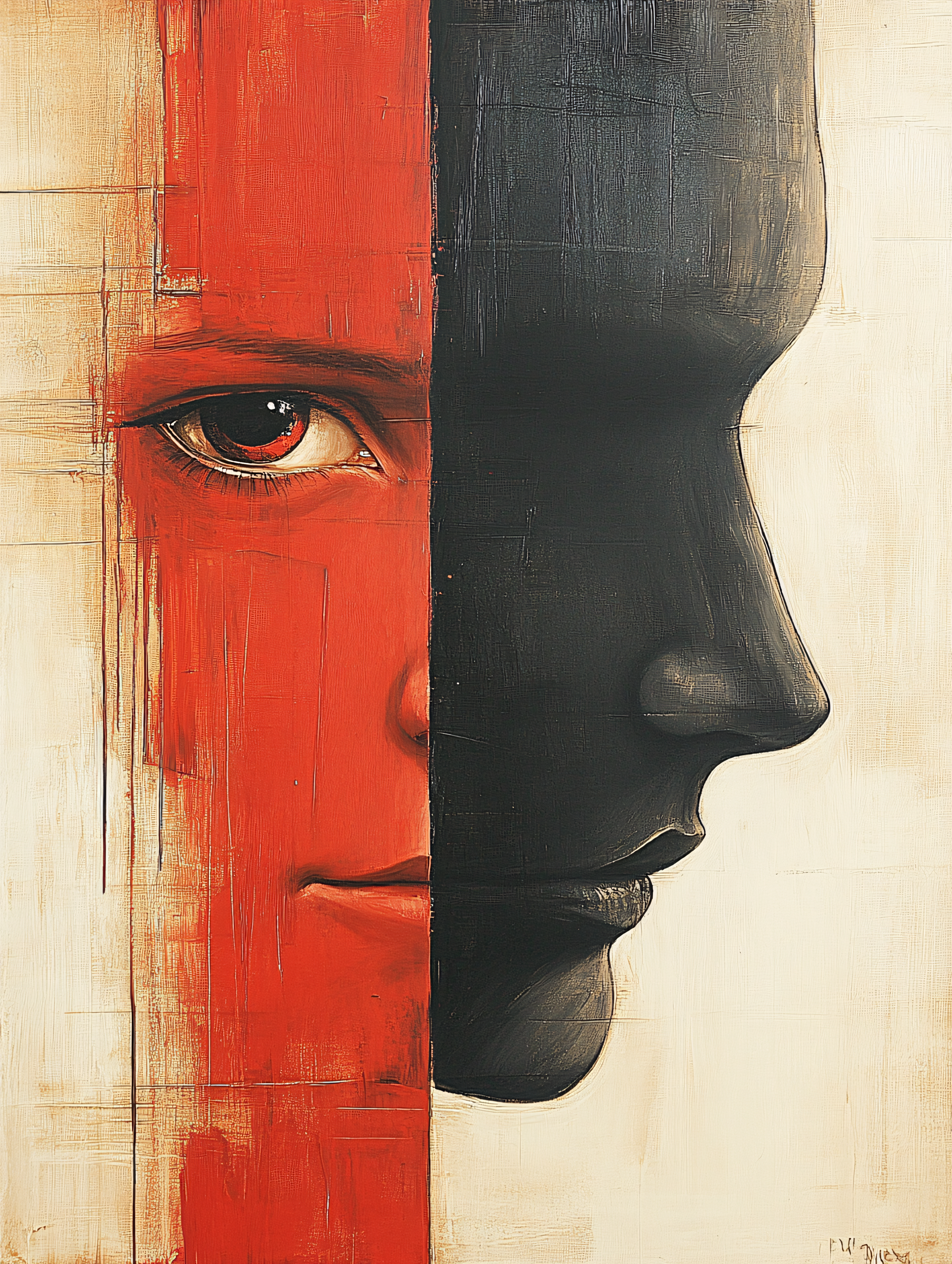 Split Face Portrait