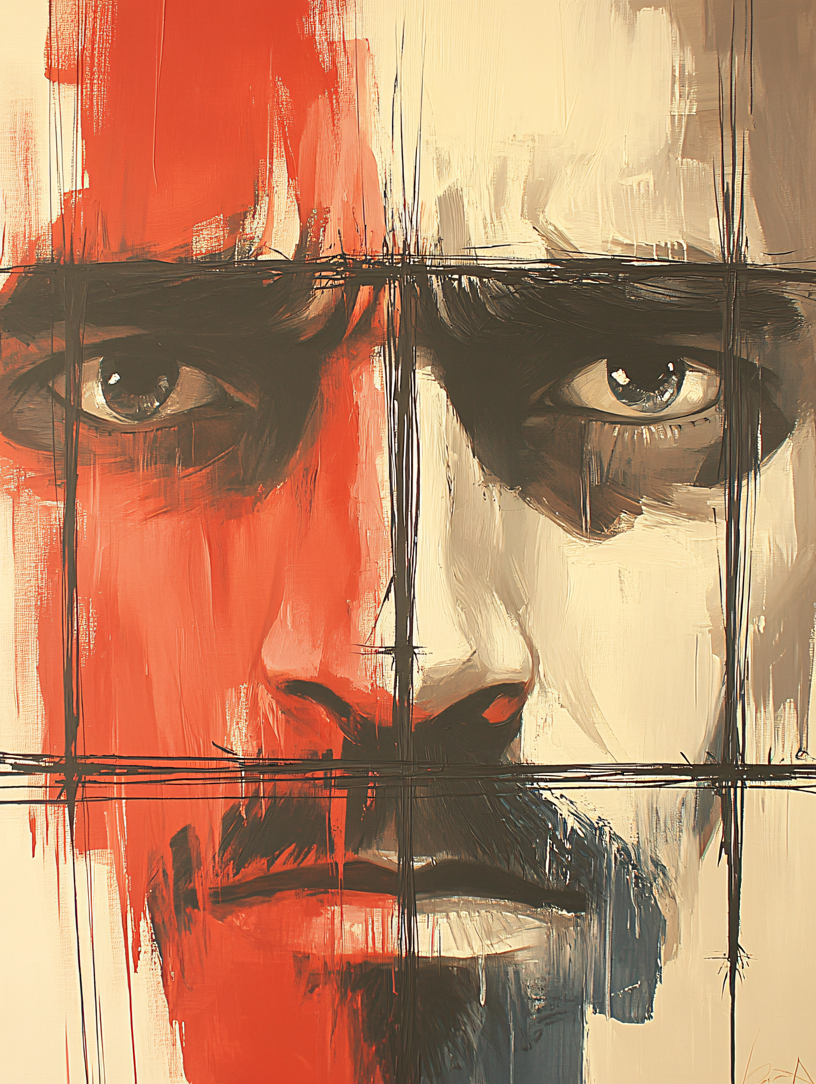 Split Face Portrait
