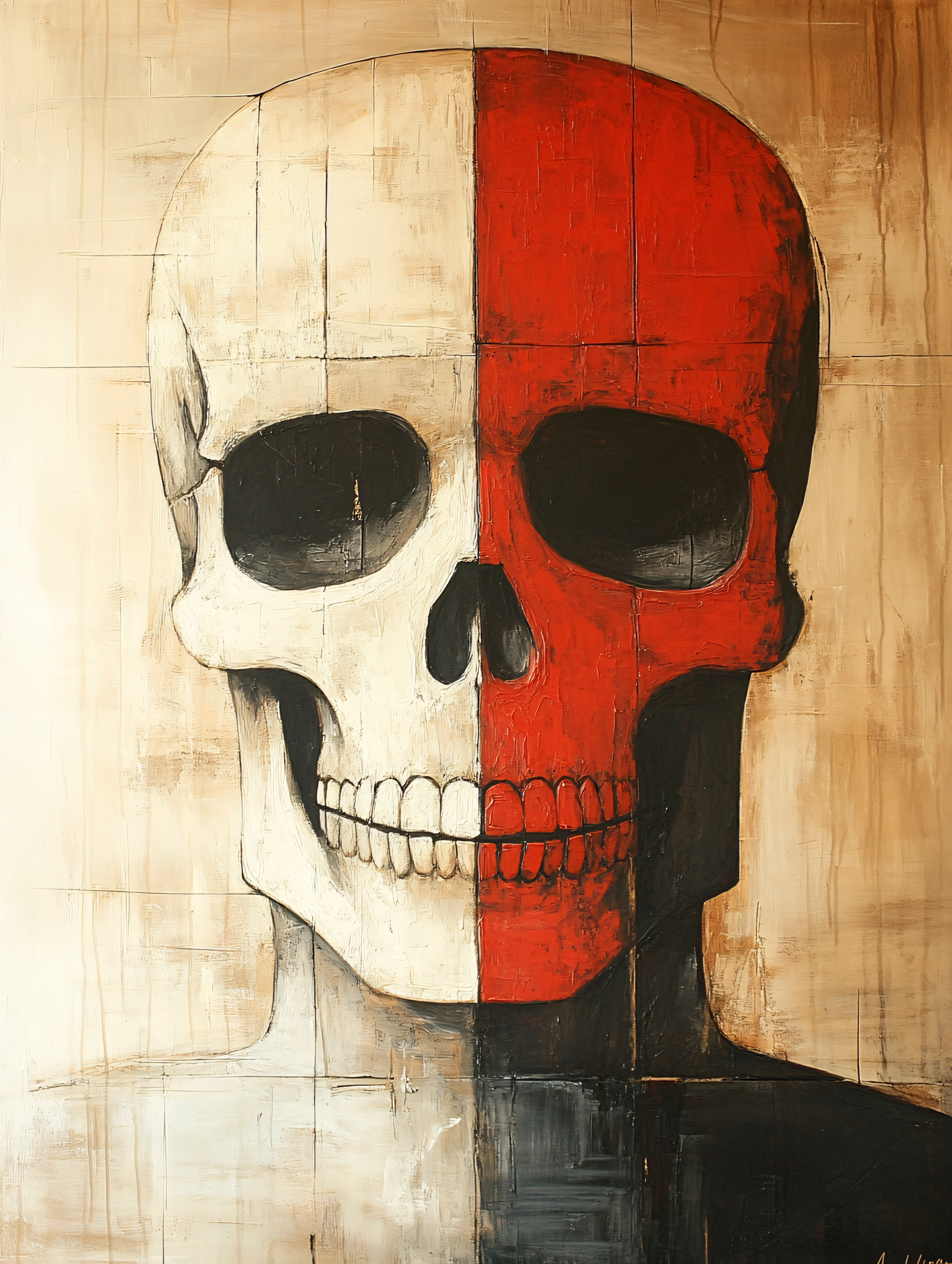 Split Skull Painting