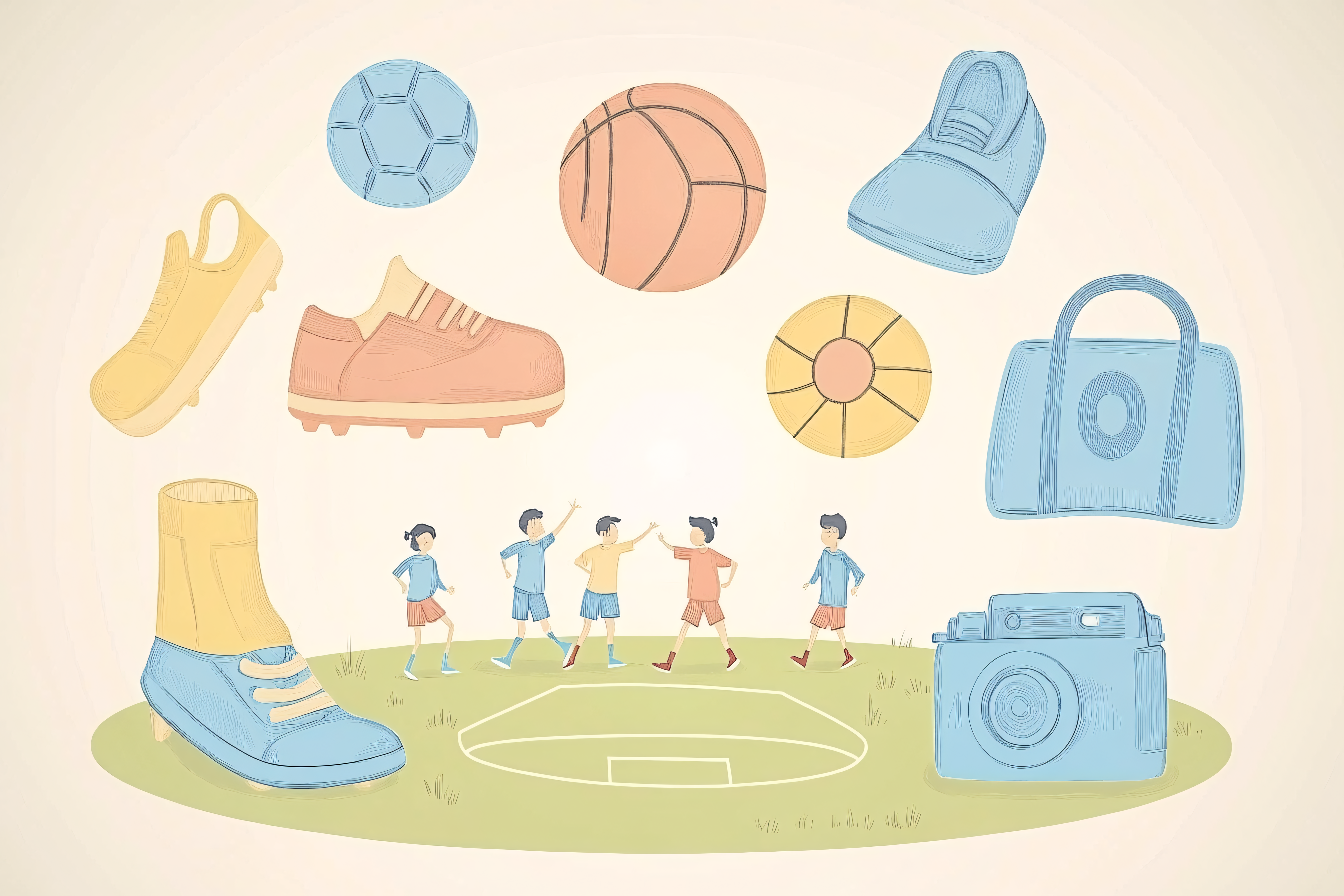 Sports and Playtime Illustration