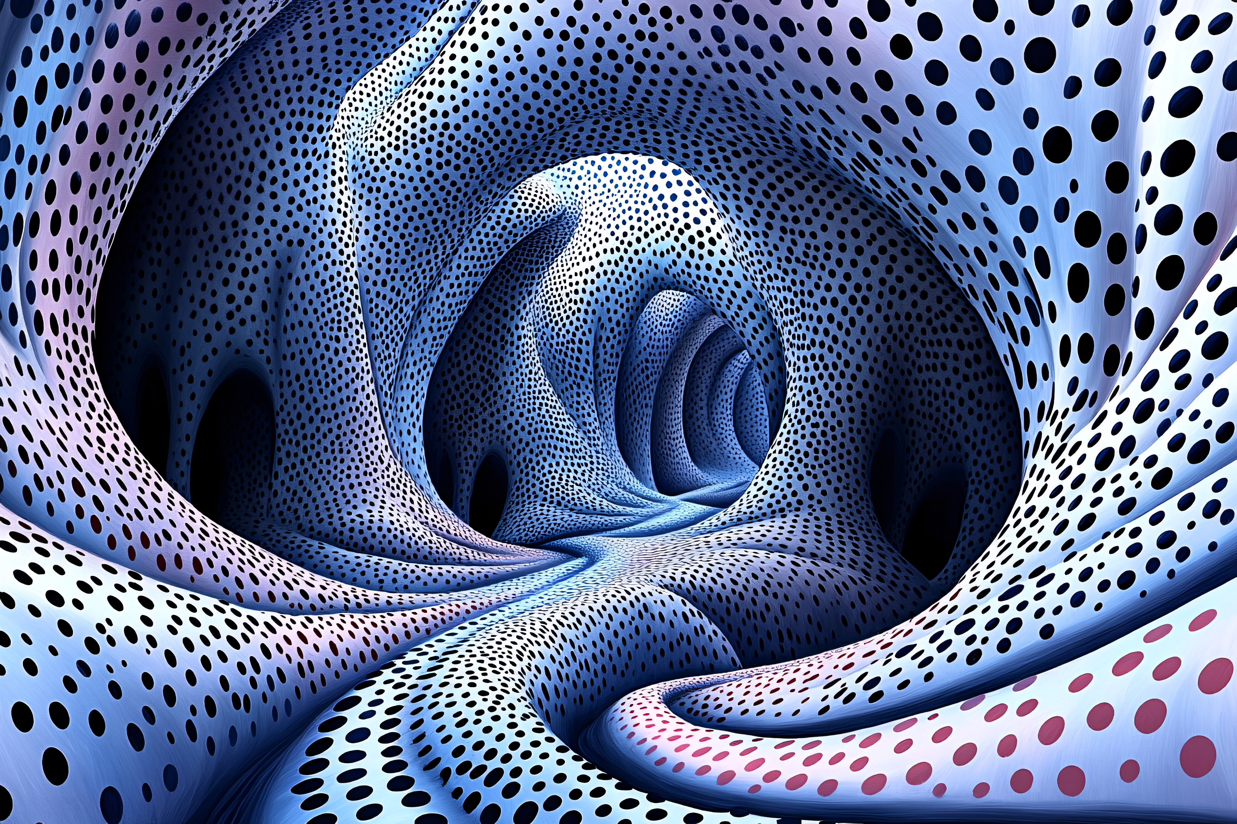 Spotted Blue Swirl Tunnel